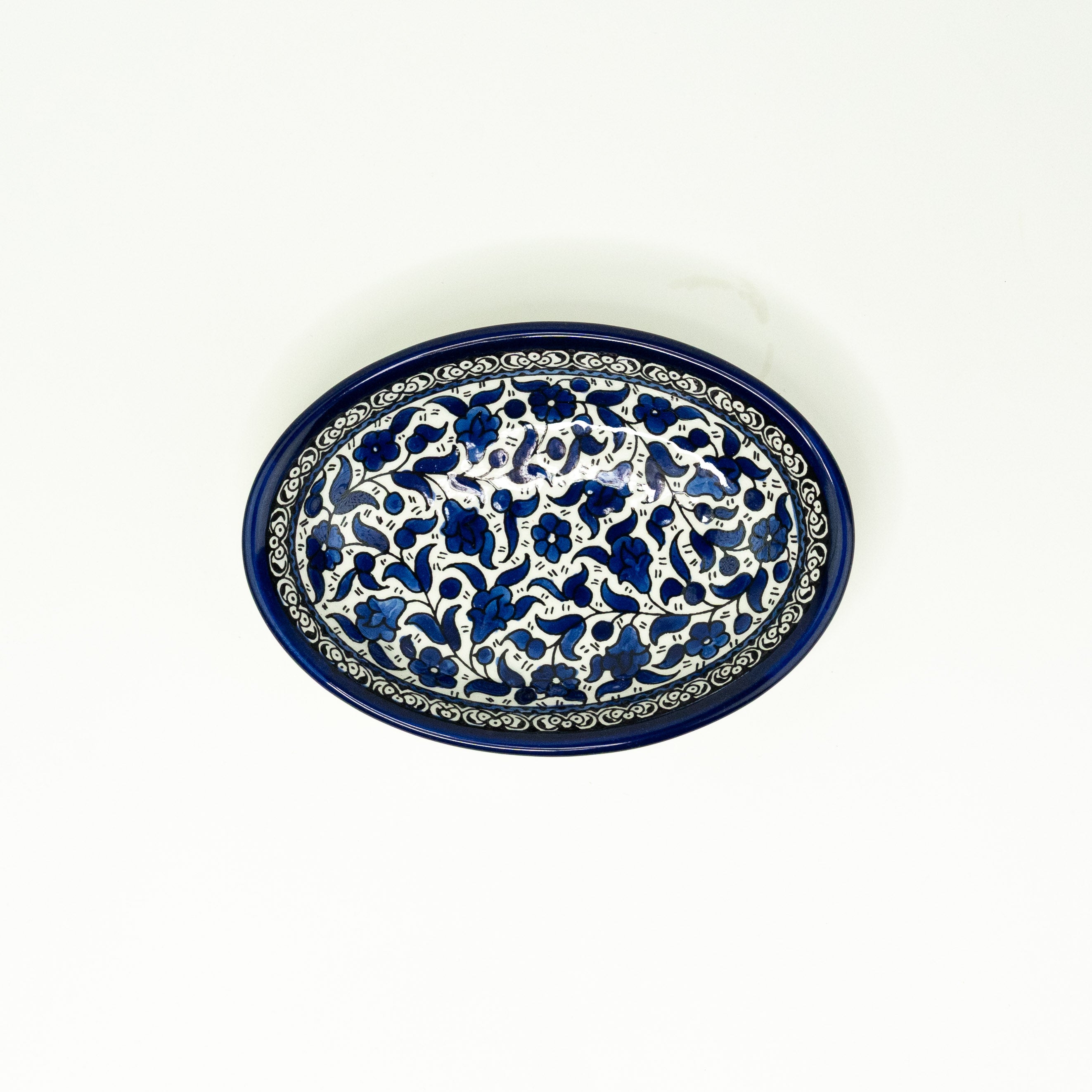 Oval 22 cm tief Alkhalil blau