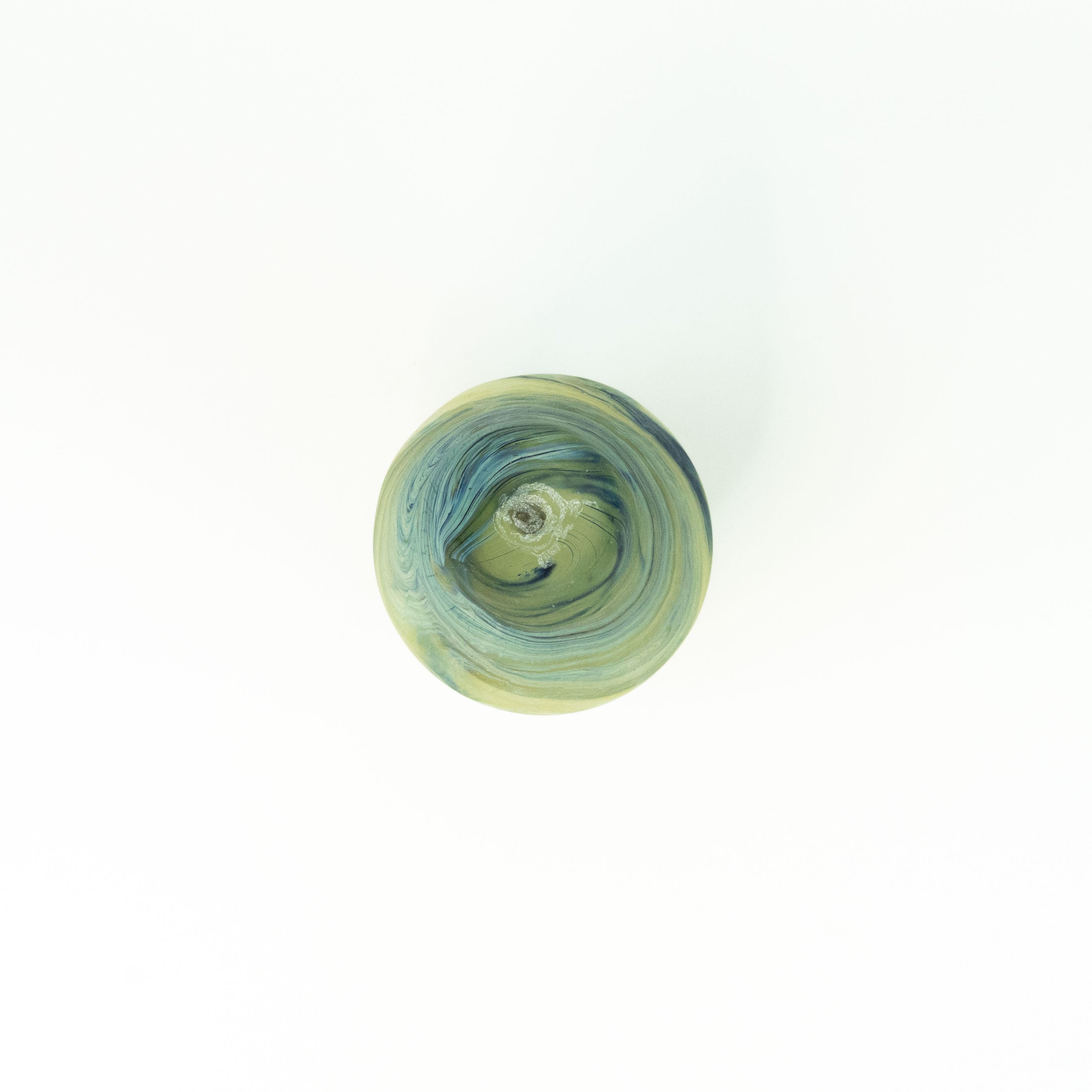 NEU Vase Trikolore Limette – Recyceltes Glas & Handgeblasen