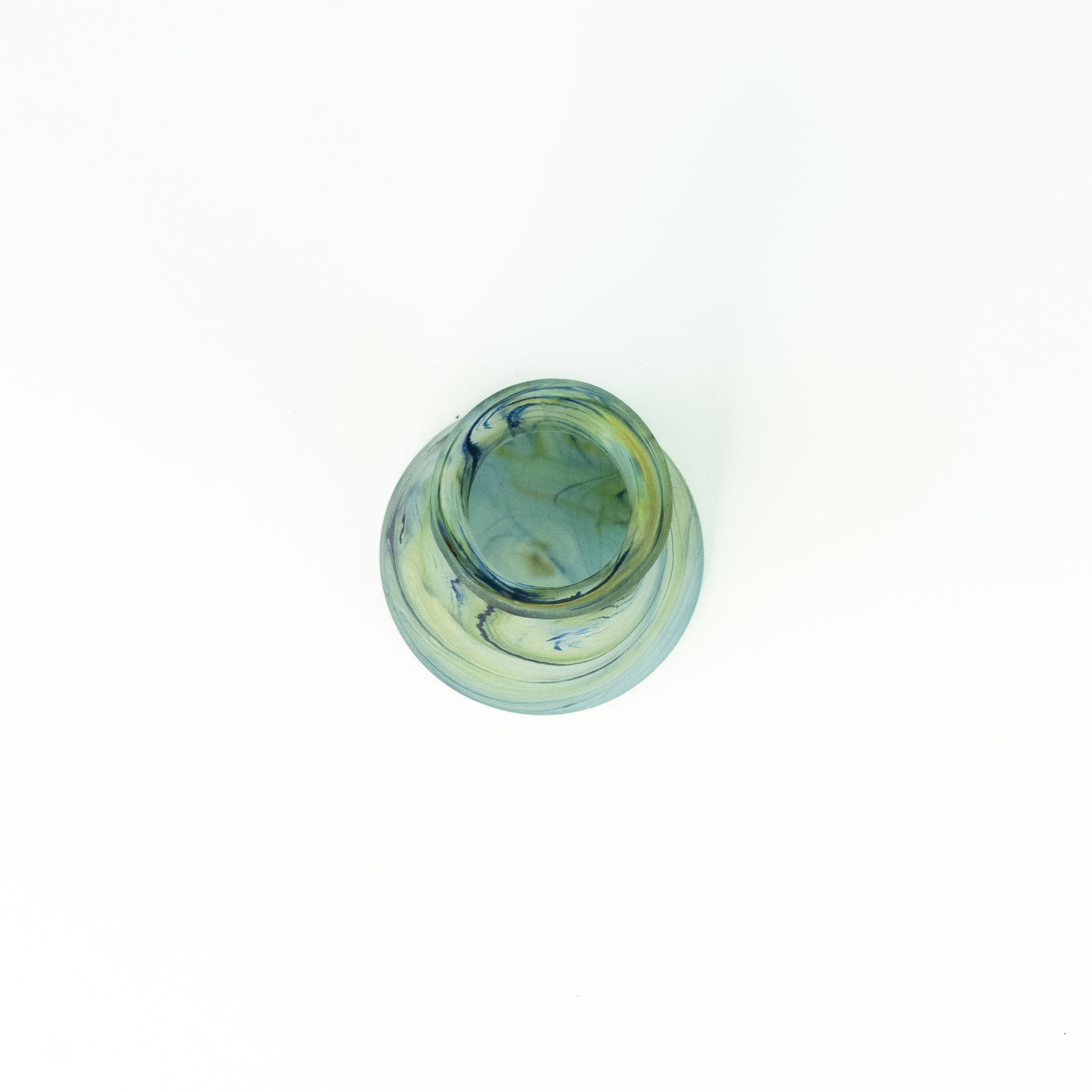 NEU Vase / Karaffe Trikolore Baby-Blue – Recyceltes Glas & Handgeblasen