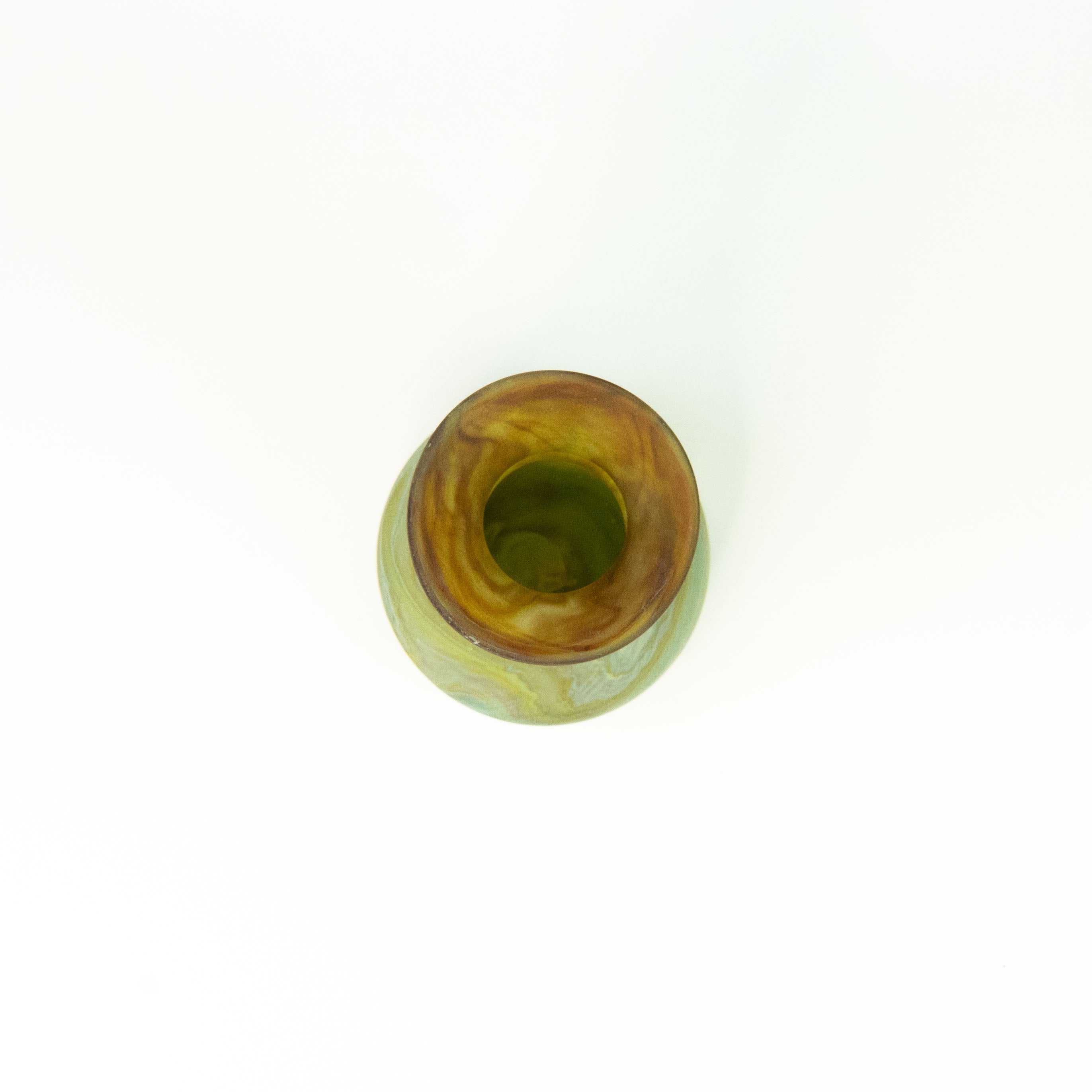 NEU Vase / Karaffe Trikolore Limette – Recyceltes Glas & Handgeblasen