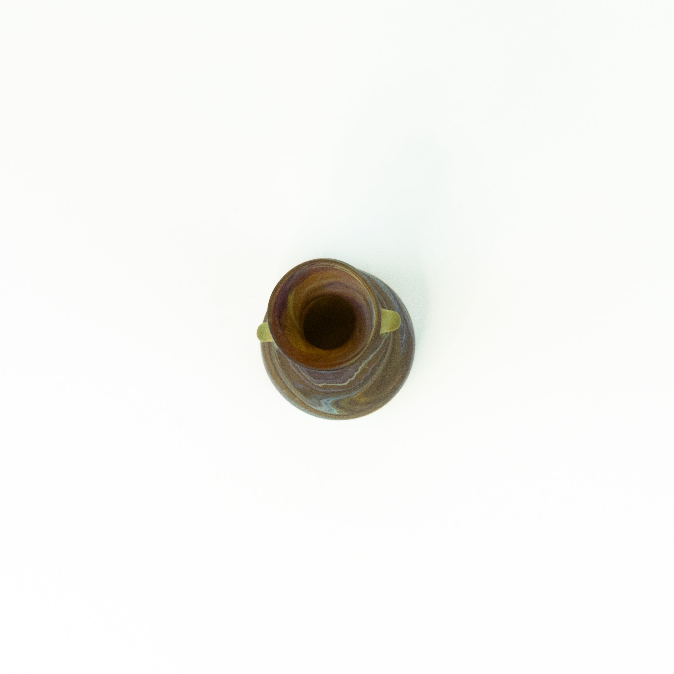 NEU Mini Vase / Karaffe Braun – Recyceltes Glas & Handgeblasen