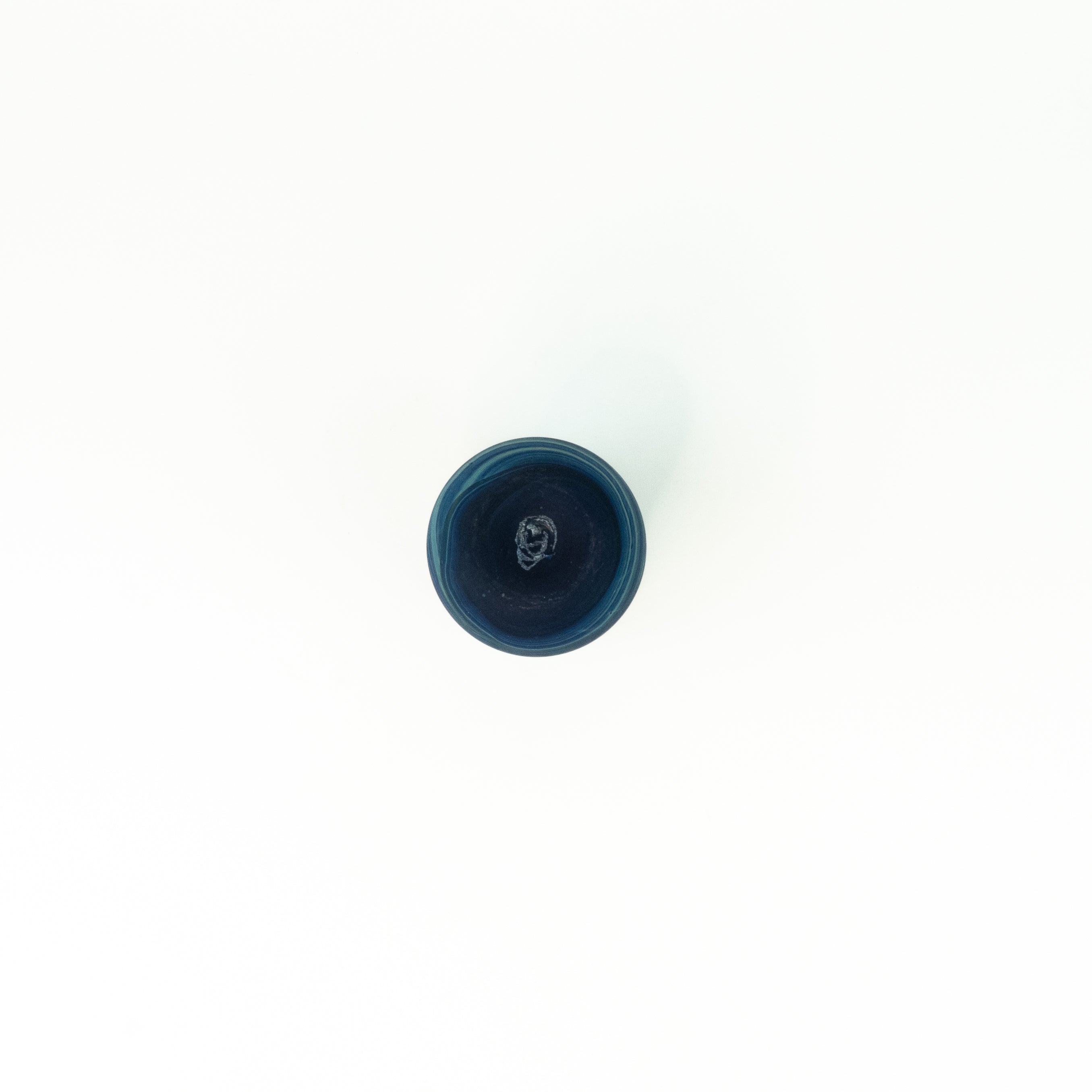 Neu Glas Blau ± 400 curved/long – Recyceltes Glas & Handgeblasen