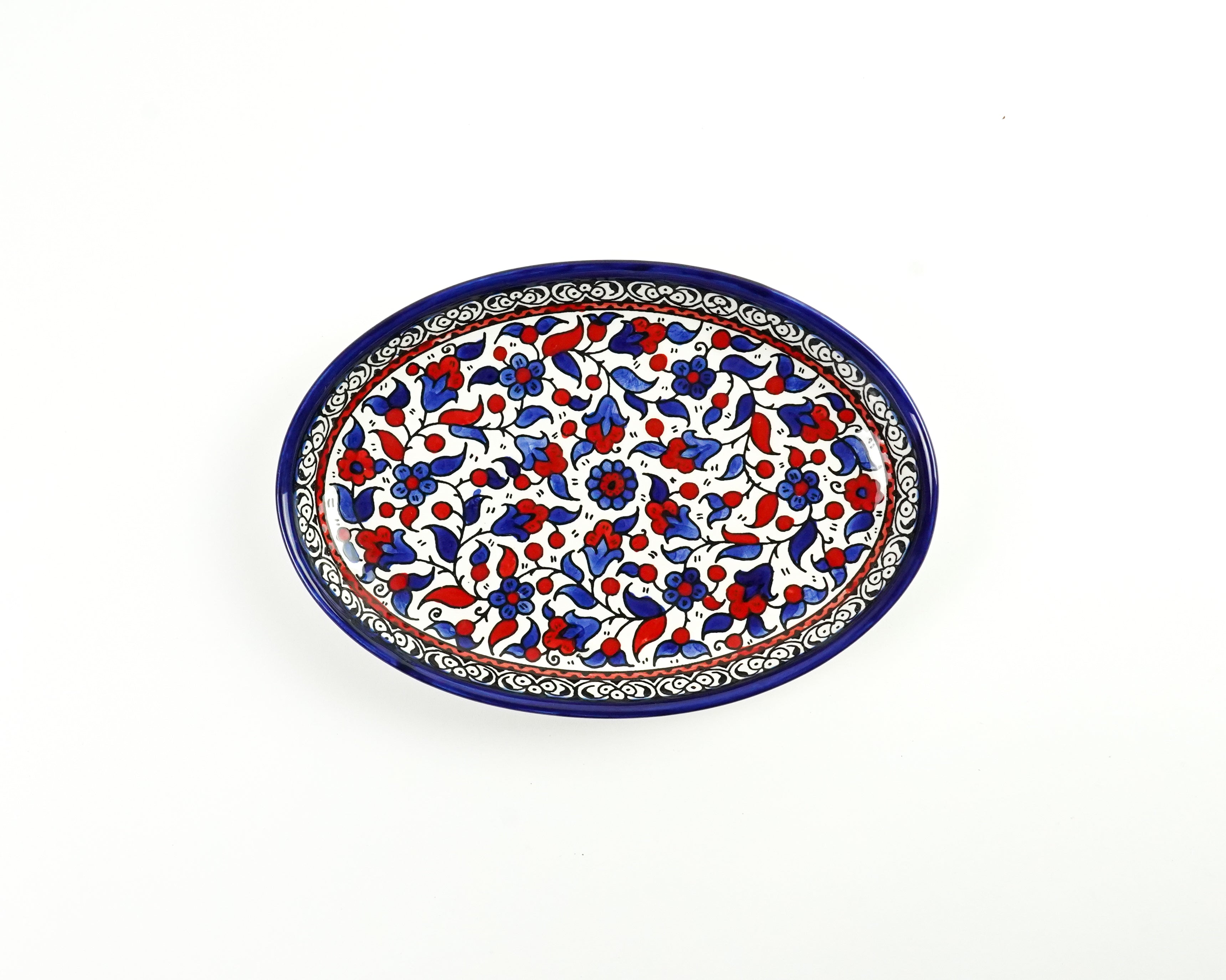 Oval 25 cm flach