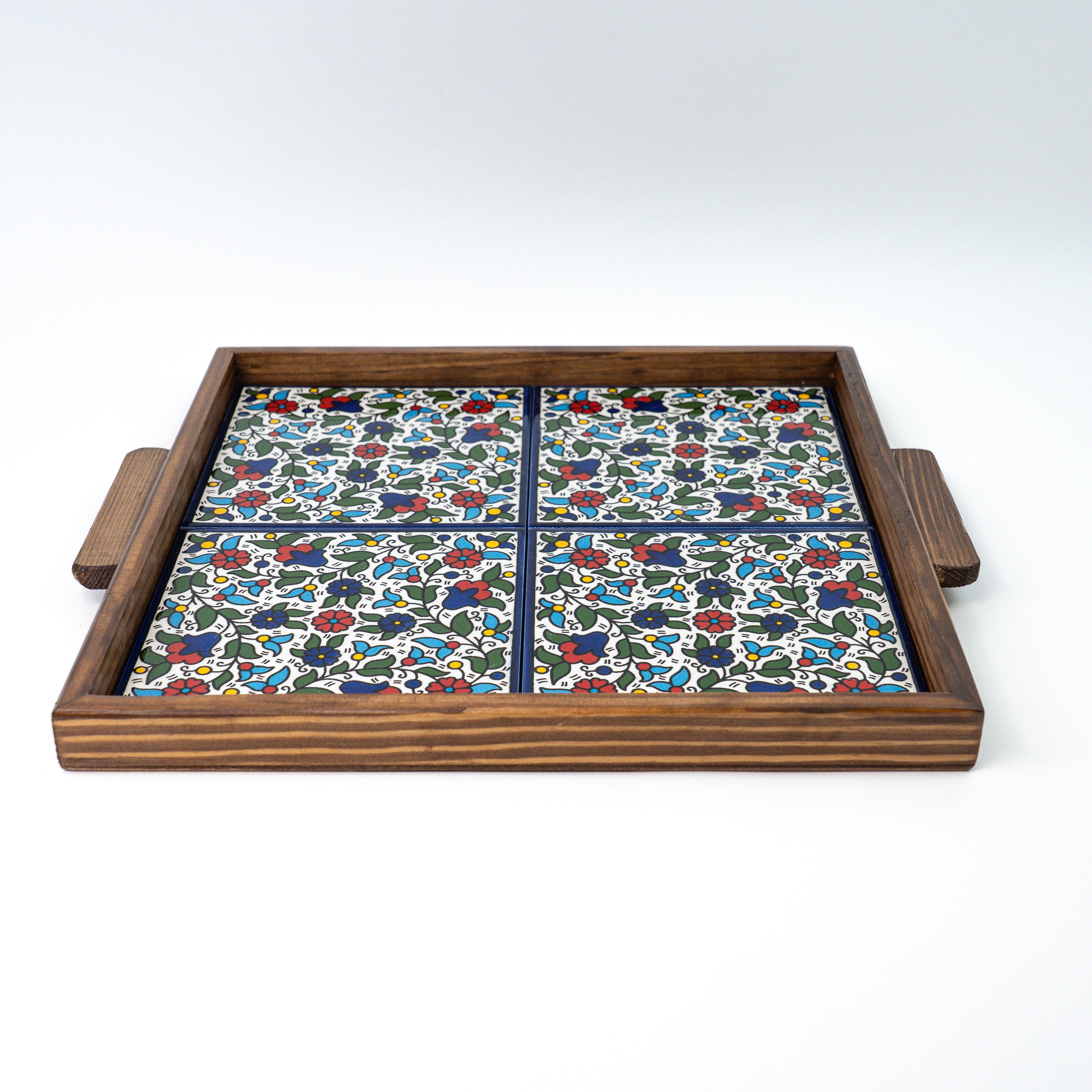 XL servierplatte bunt braun