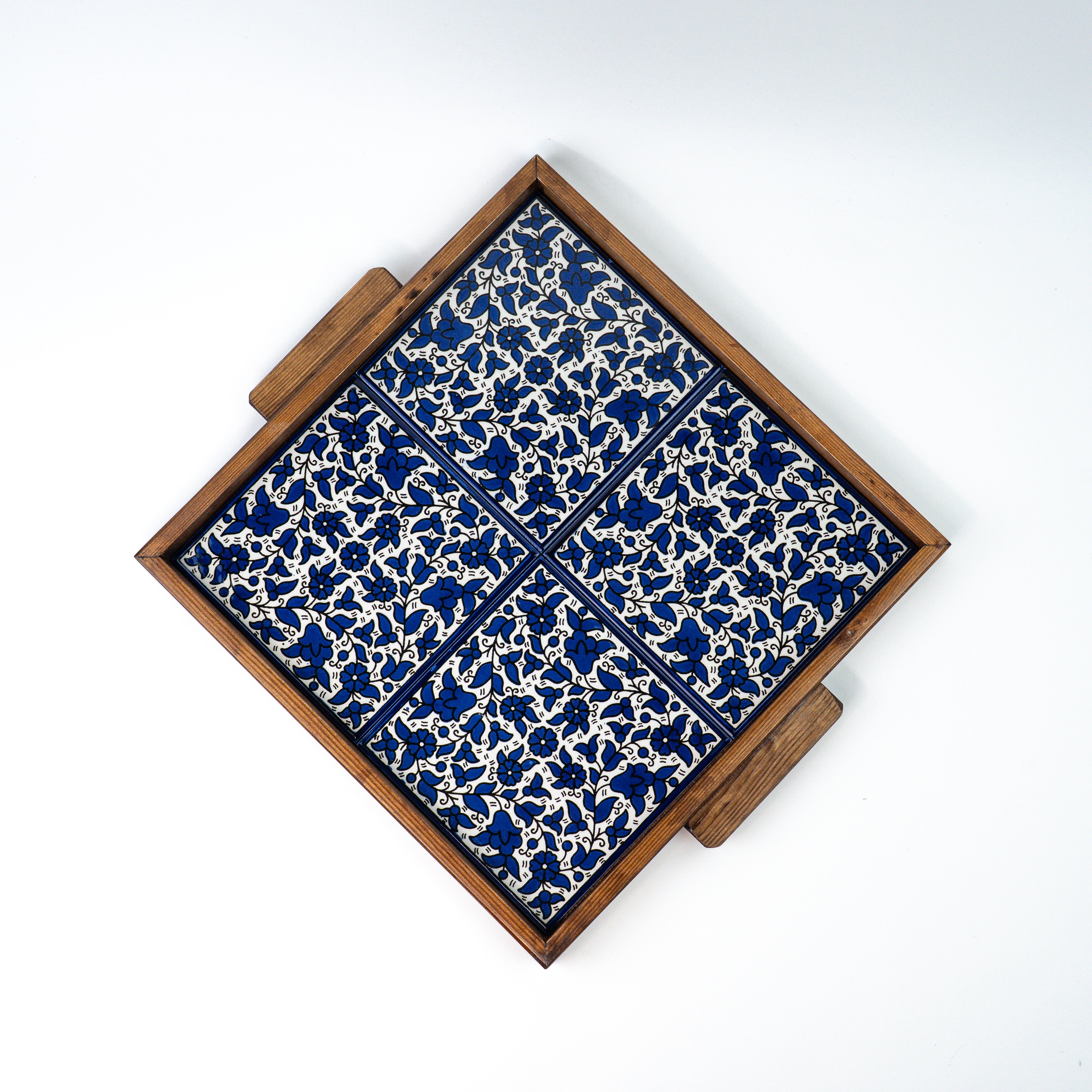 XL Servierplatte Alkhalil blau braun