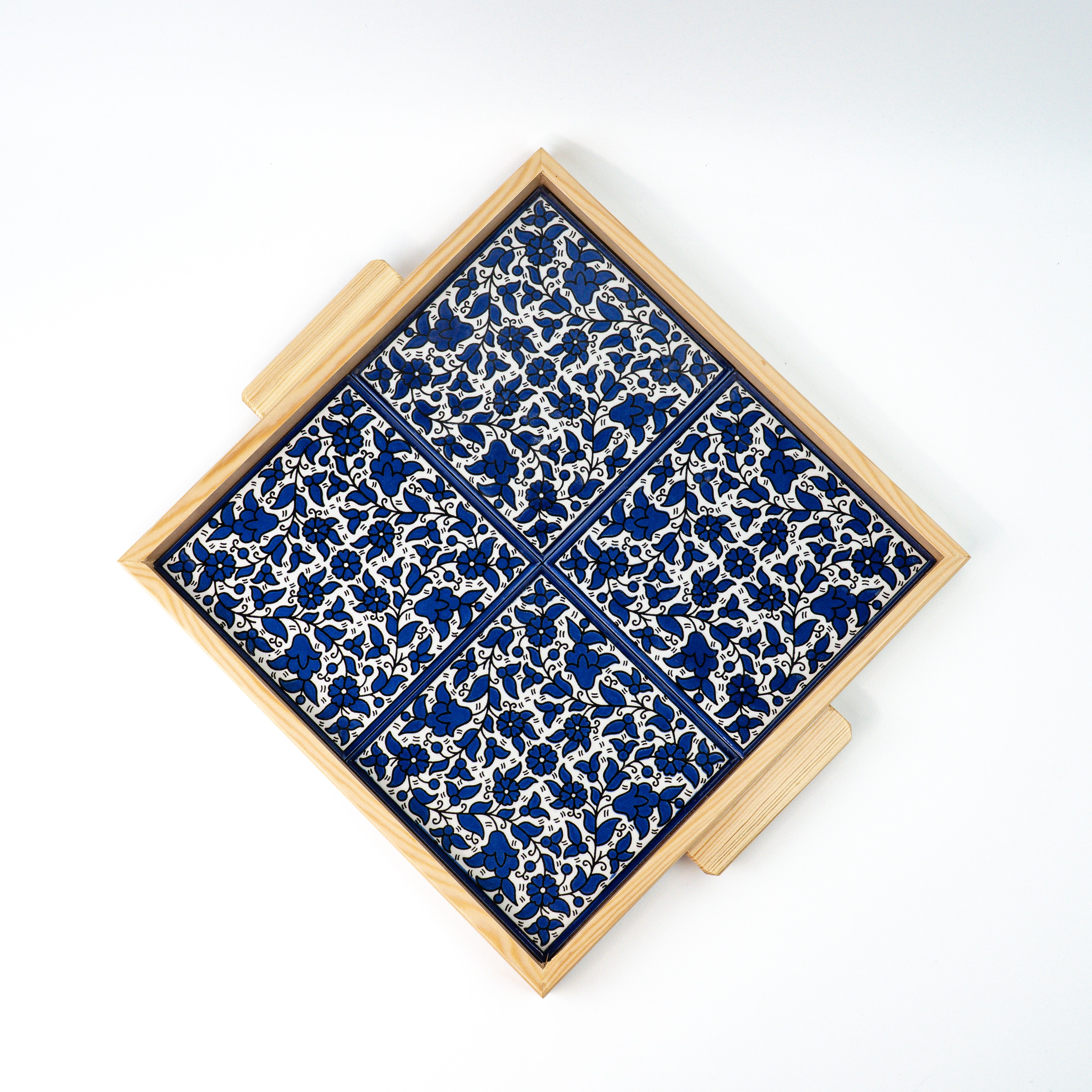 XL Servierplatte Alkhalil blau beige