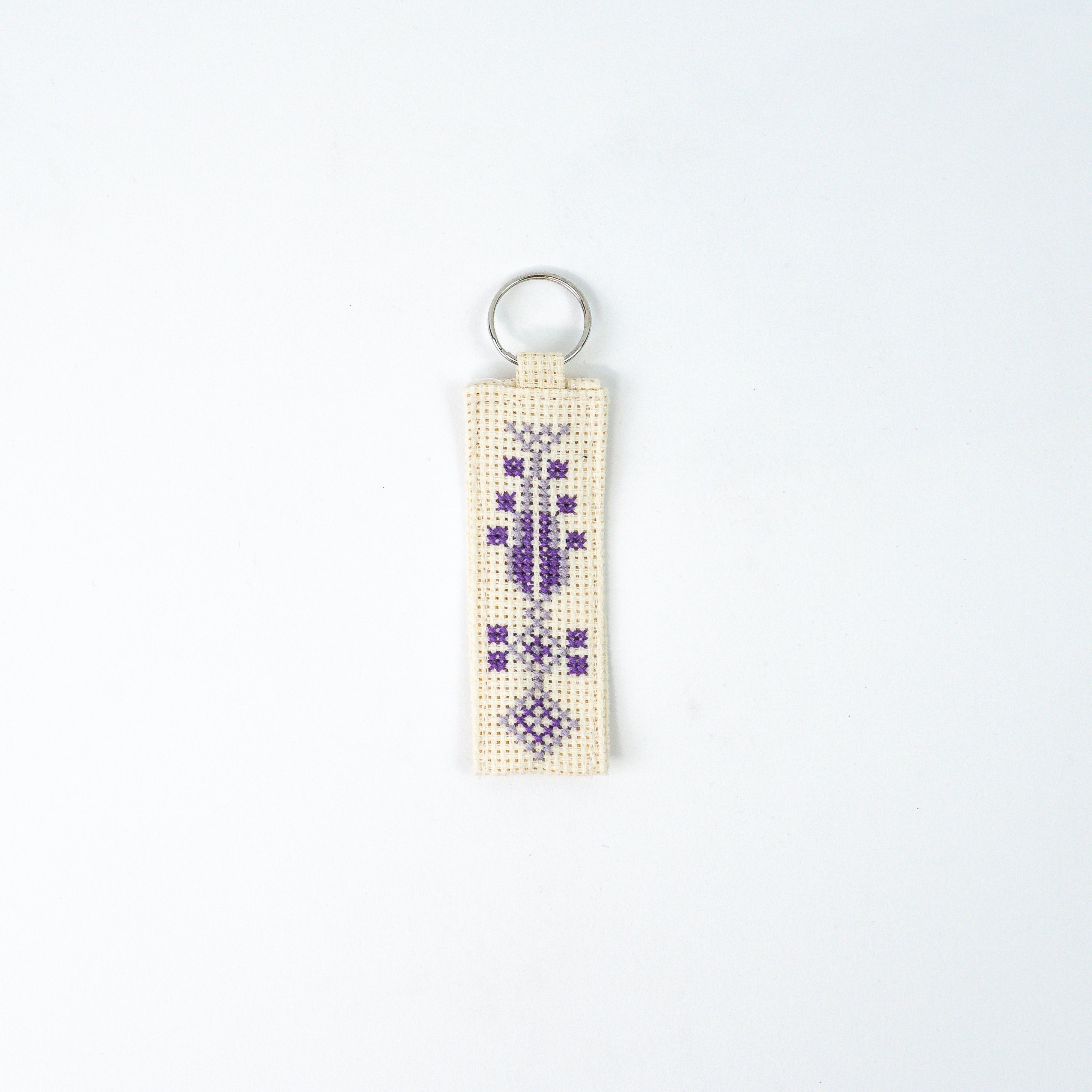 Schlüsselanhänger S Lila beige