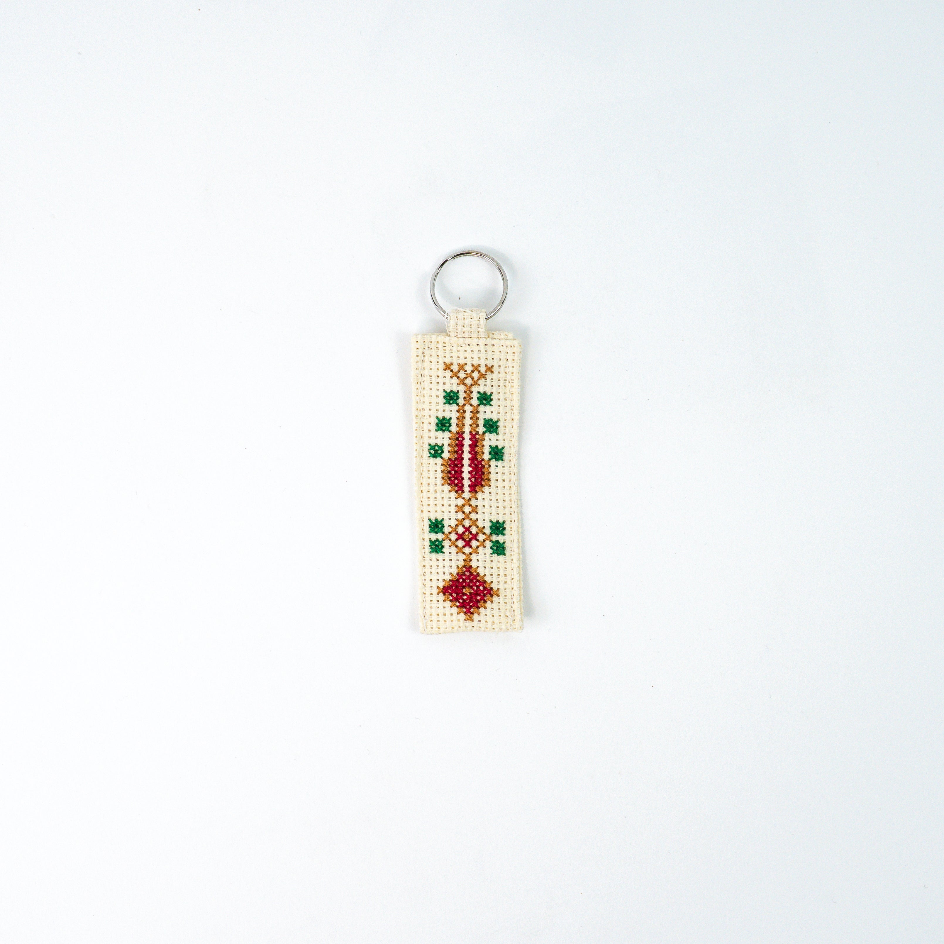 Schlüsselanhänger S Rot beige