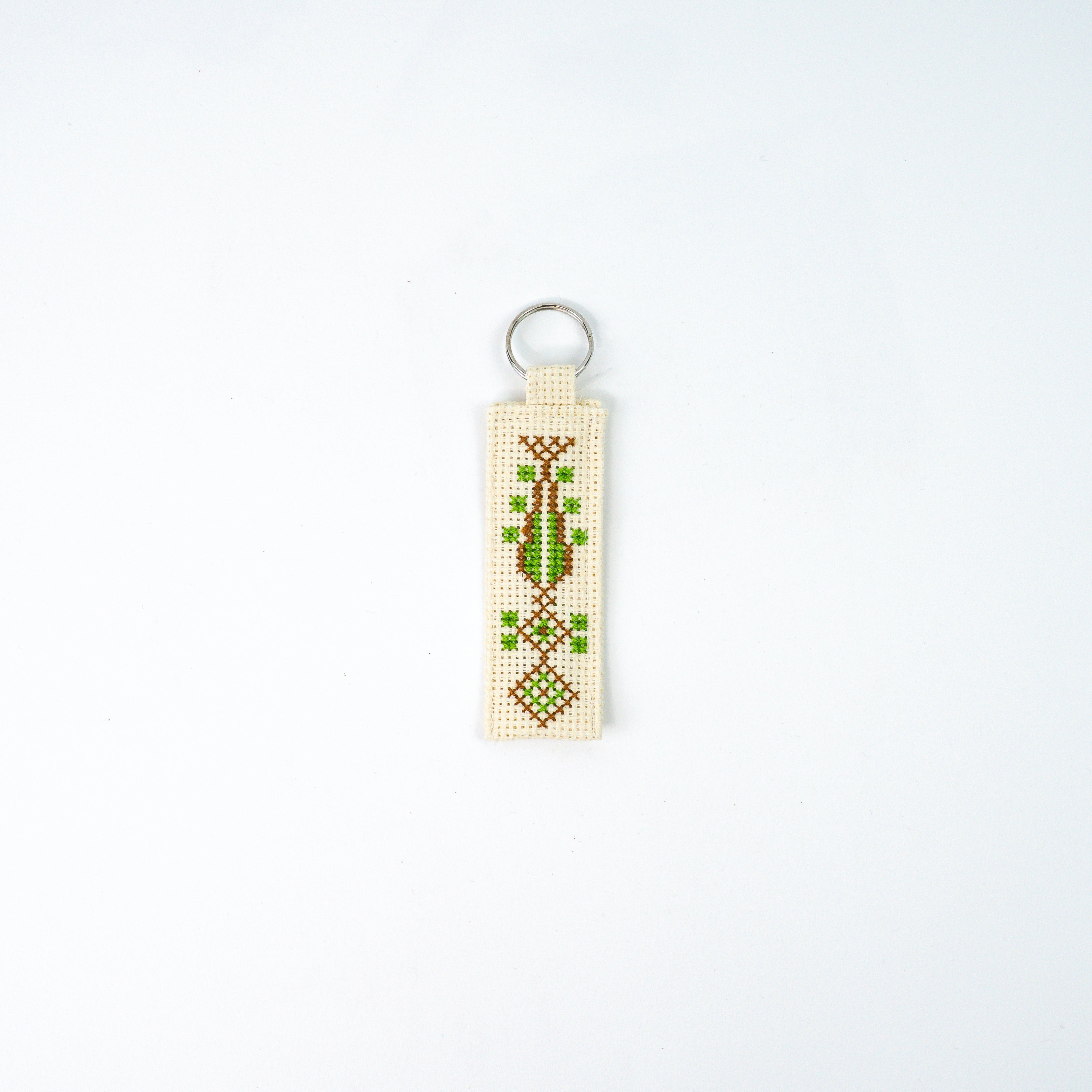 Schlüsselanhänger S Grün Beige