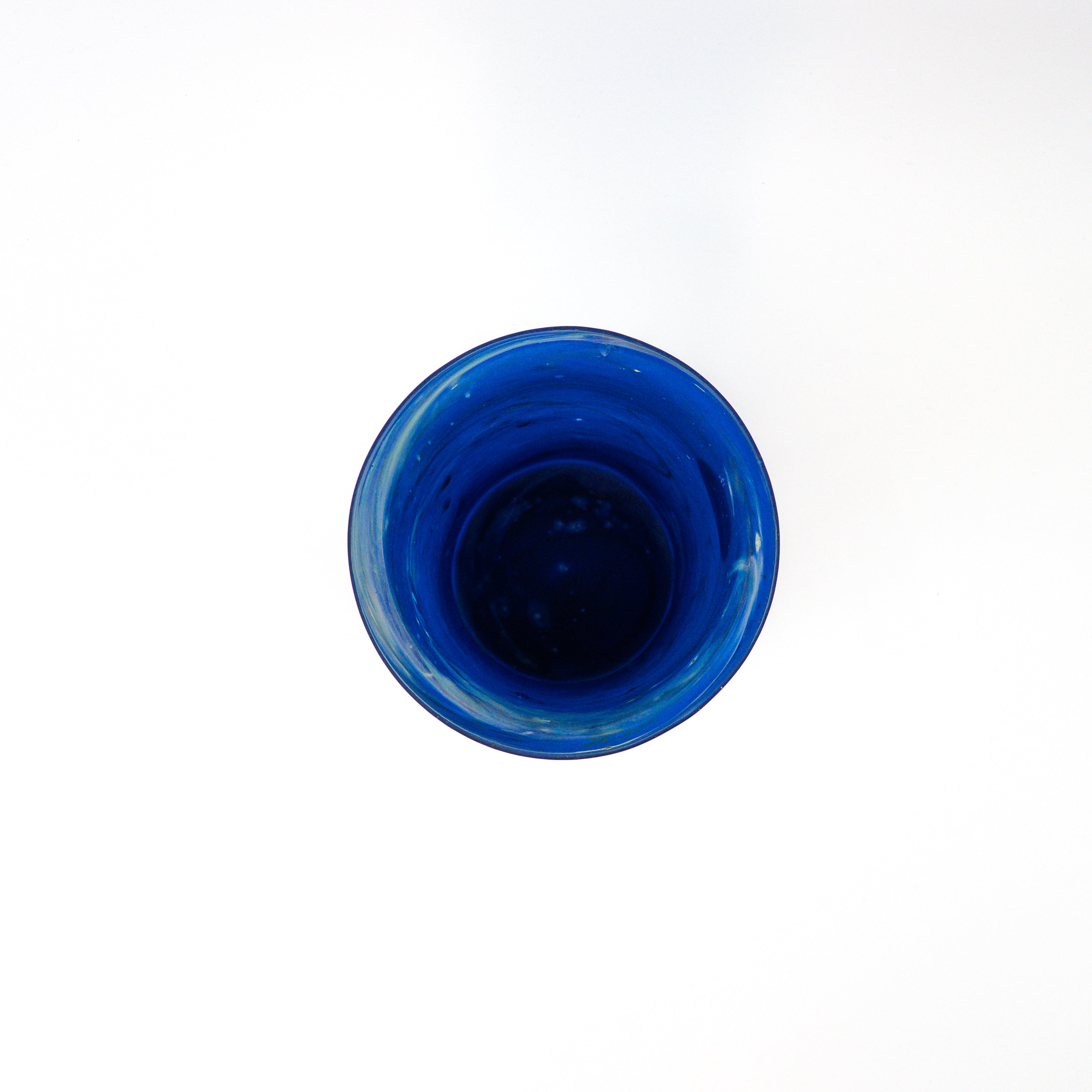Hebron Vase Blau – Recyceltes Glas & Handgeblasen