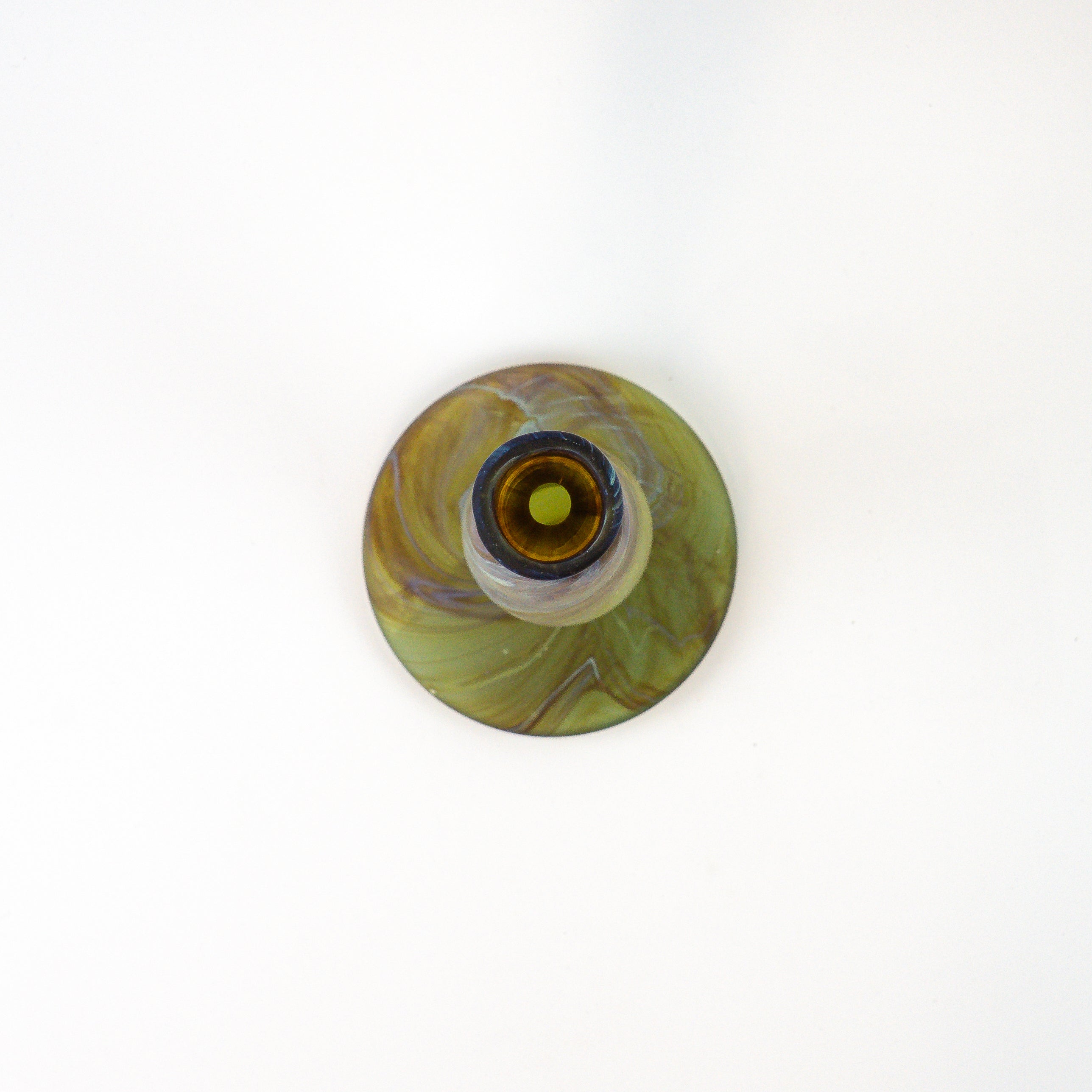 Hebron Kerzenständer Braun Grün – Recyceltes Glas & Handgeblasen