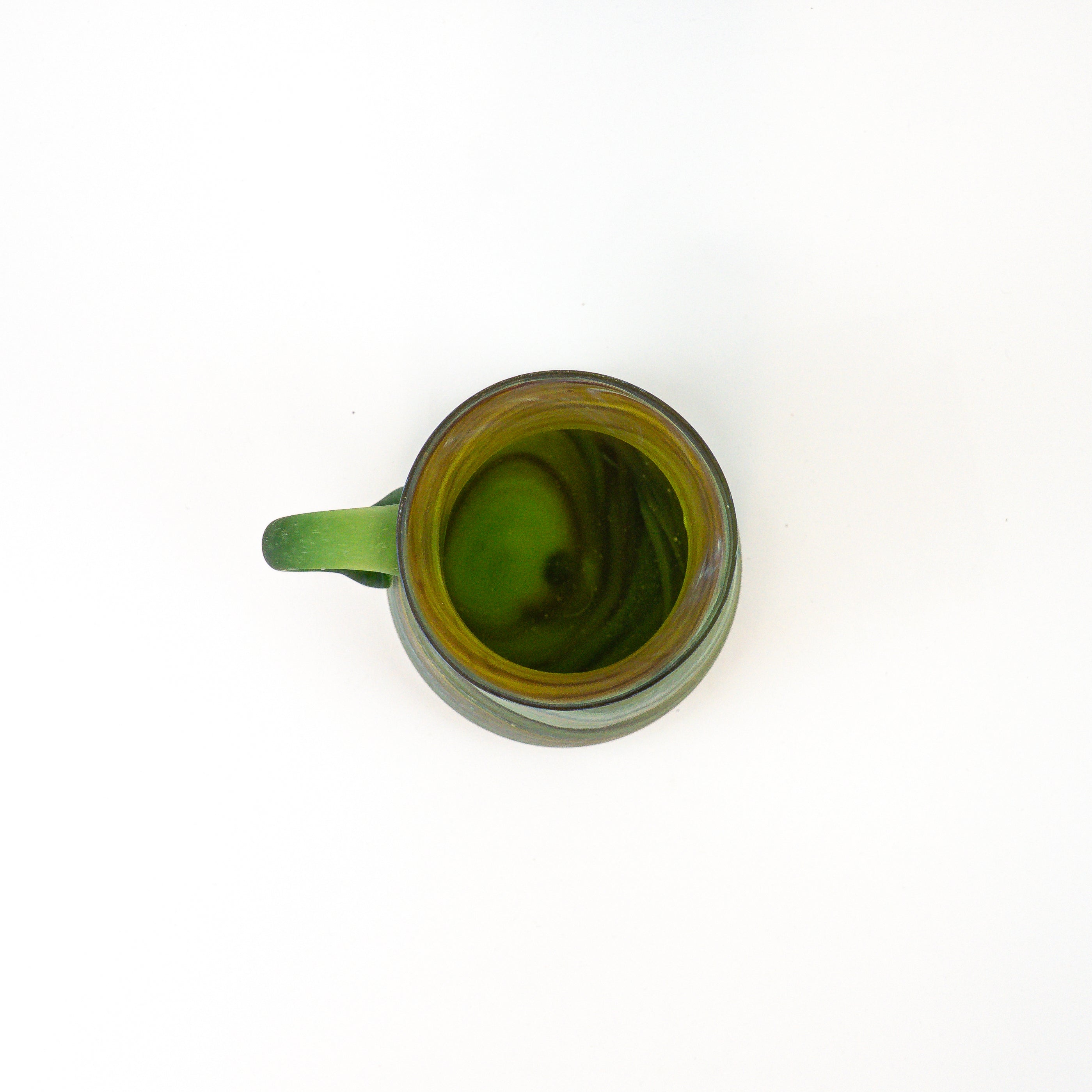 Hebron Karaffe Grün & Braun – Recyceltes Glas & Handgeblasen