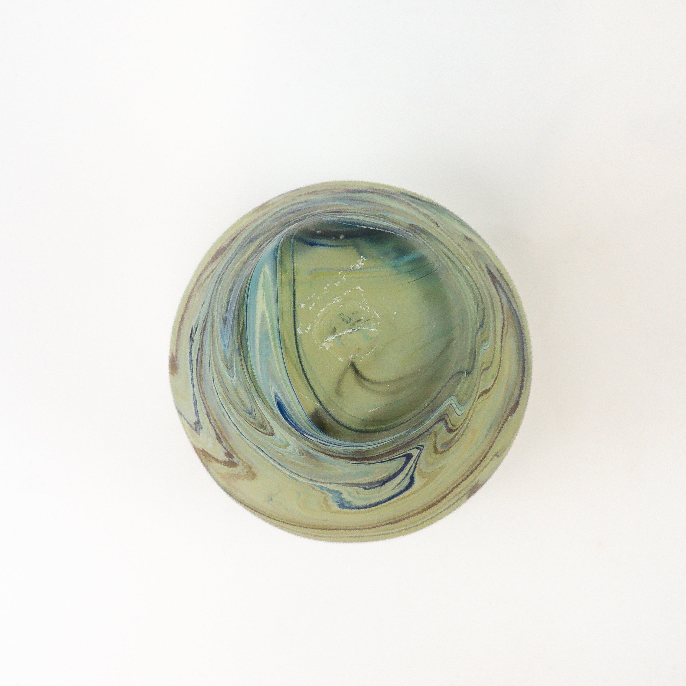 Hebron Vase Grün Braun – Recyceltes Glas & Handgeblasen