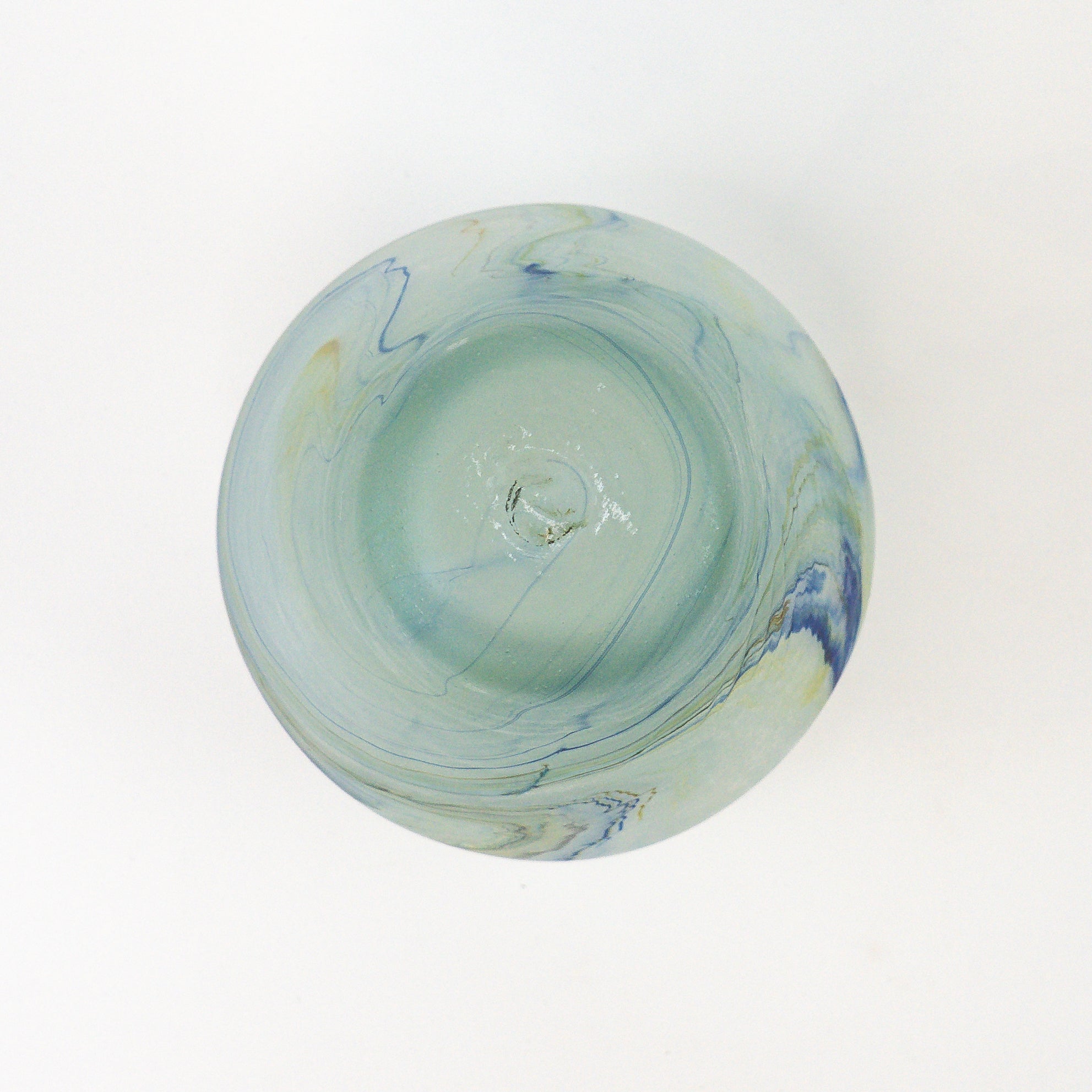 Hebron Vase Himmel Blau – Recyceltes Glas & Handgeblasen