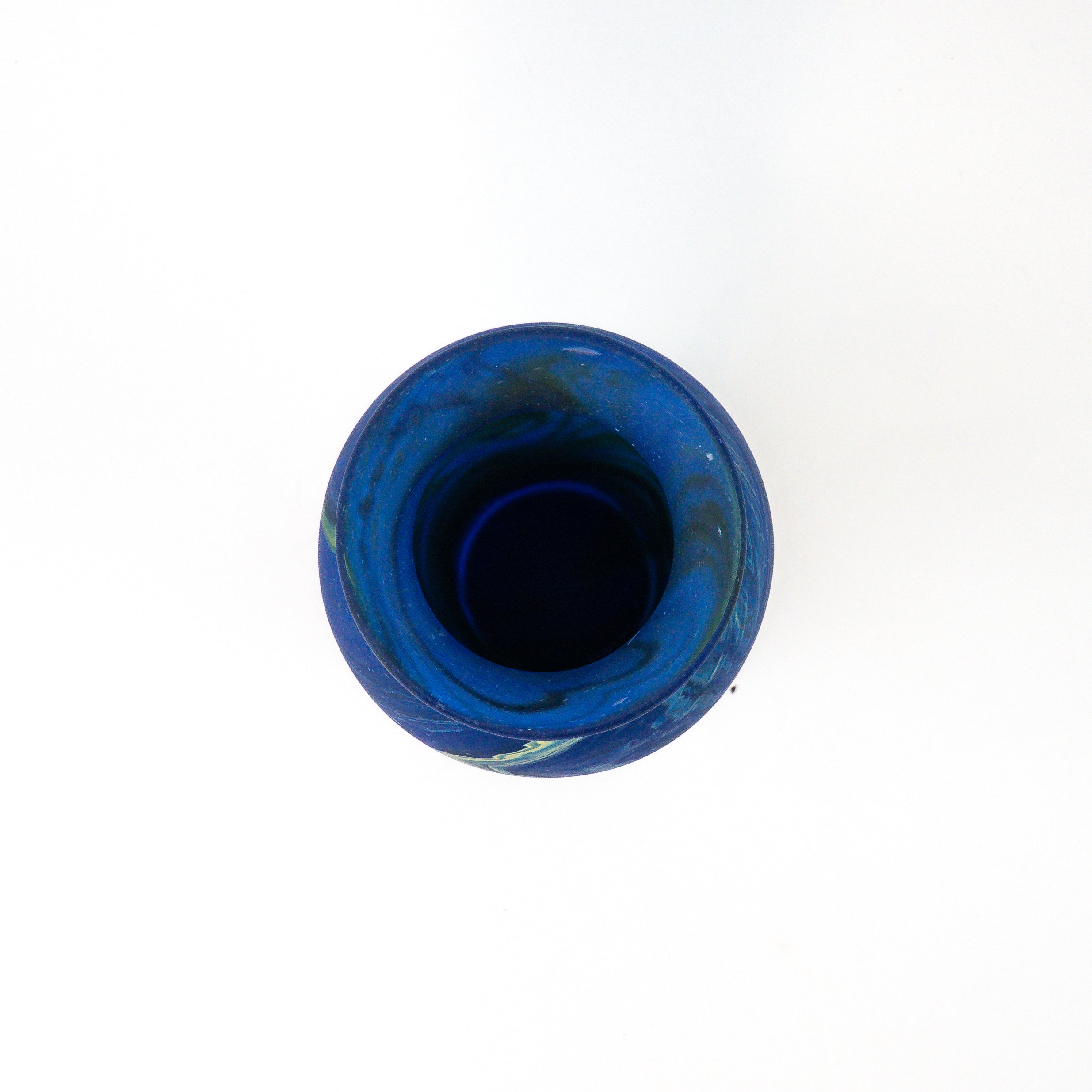 Hebron Vase Blau – Recyceltes Glas & Handgeblasen