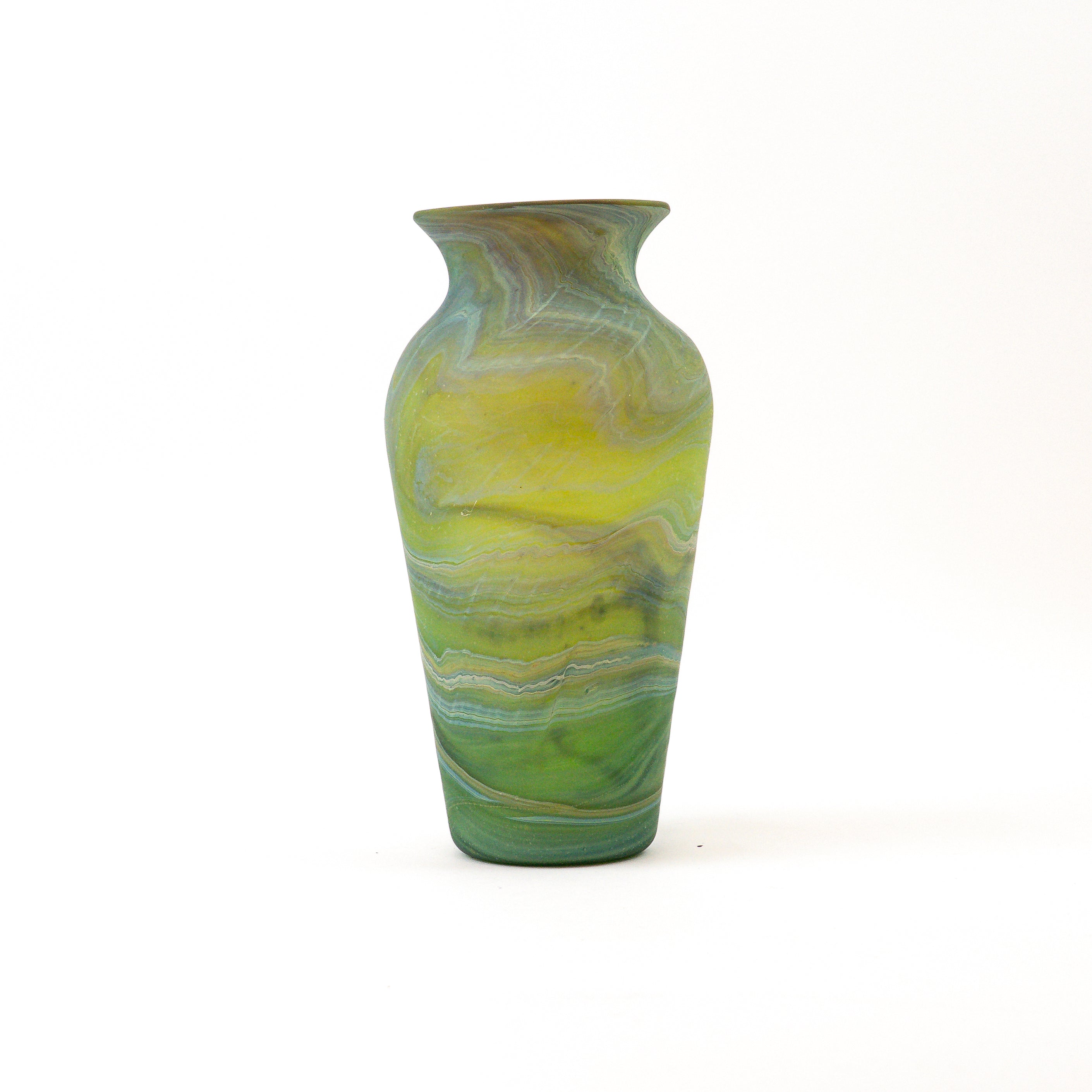 Hebron Vase Grün – Recyceltes Glas & Handgeblasen