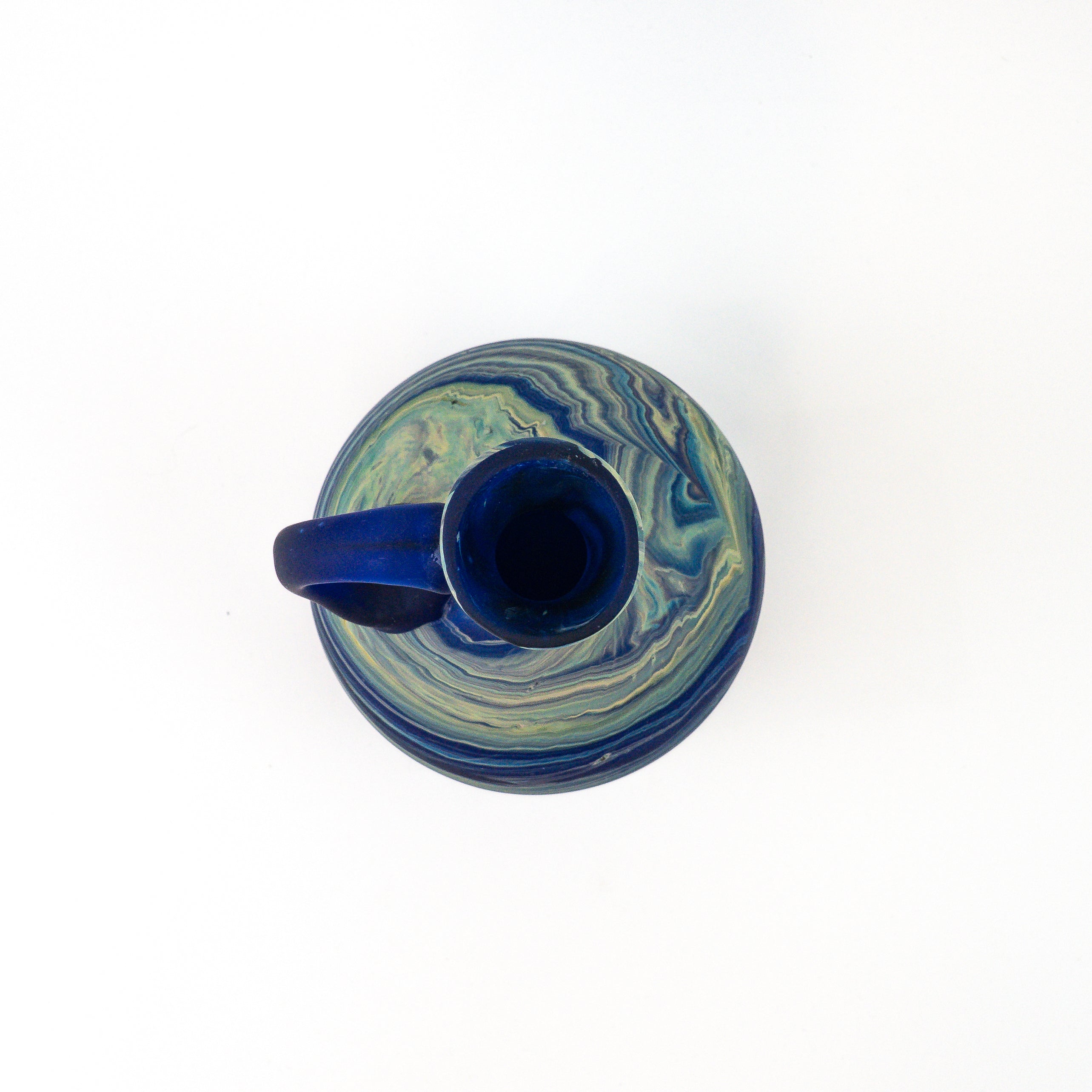 Hebron Karaffe Blau – Recyceltes Glas & Handgeblasen