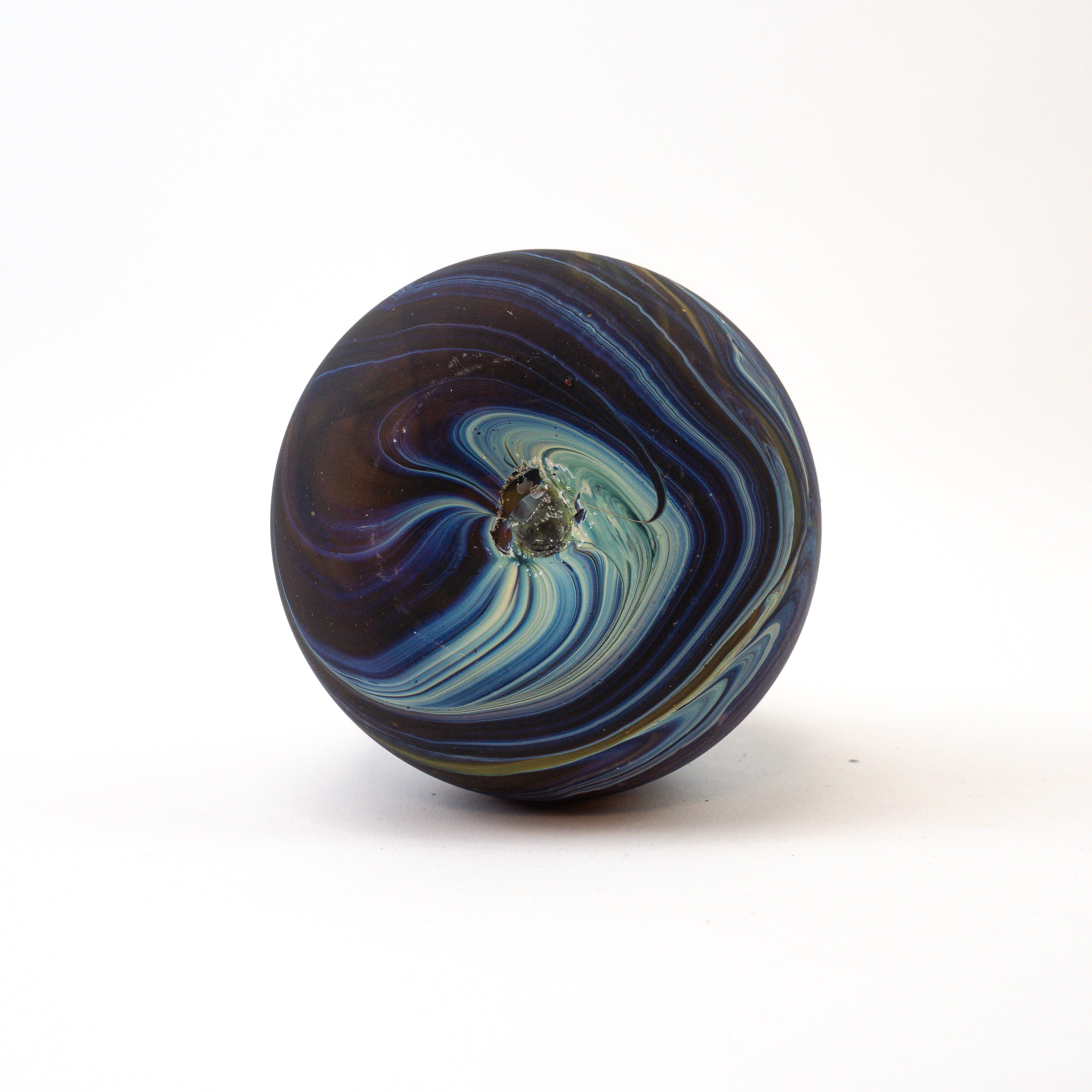 Hebron Karaffe Braun / Blau – Recyceltes Glas & Handgeblasen