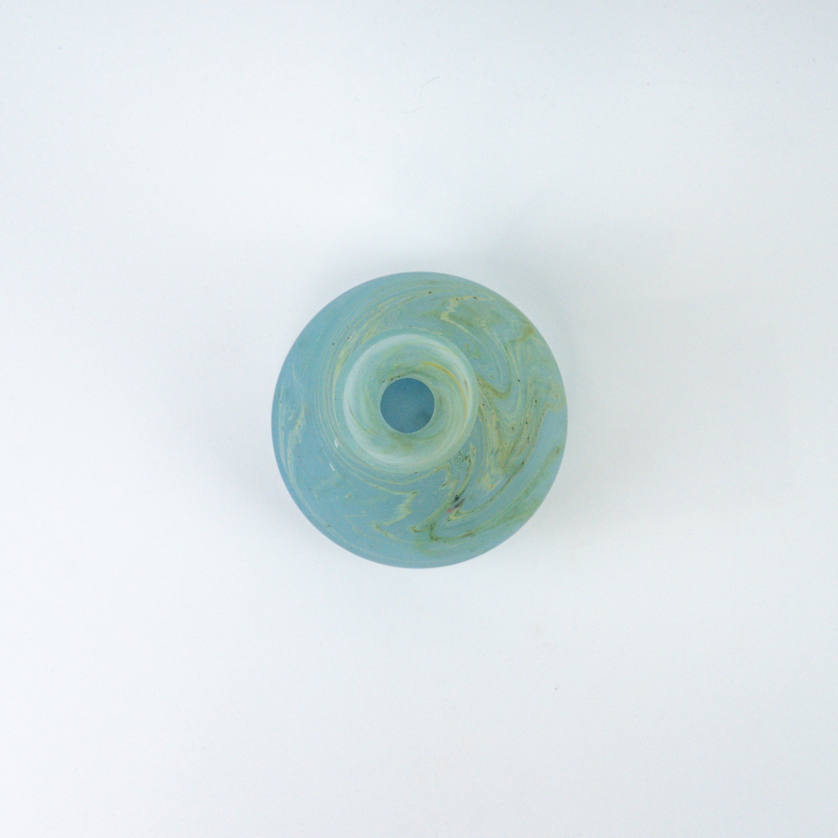 Hebron Karaffe / Vase Himmel blau – Recyceltes Glas & Handgeblasen