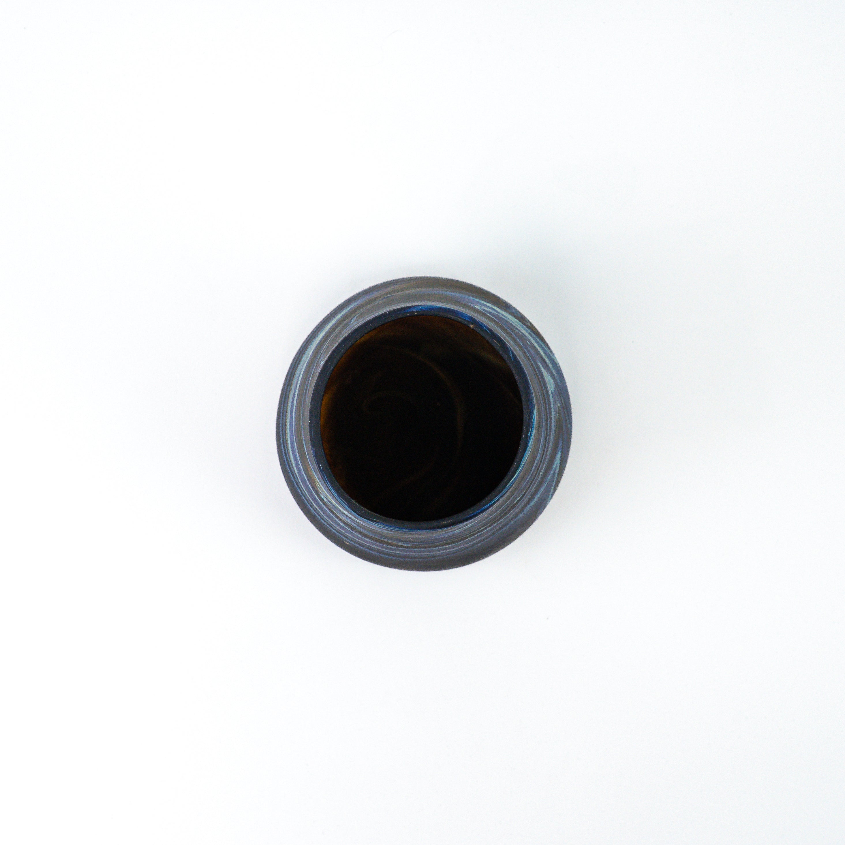 Hebron Vase Braun Blau – Recyceltes Glas & Handgeblasen