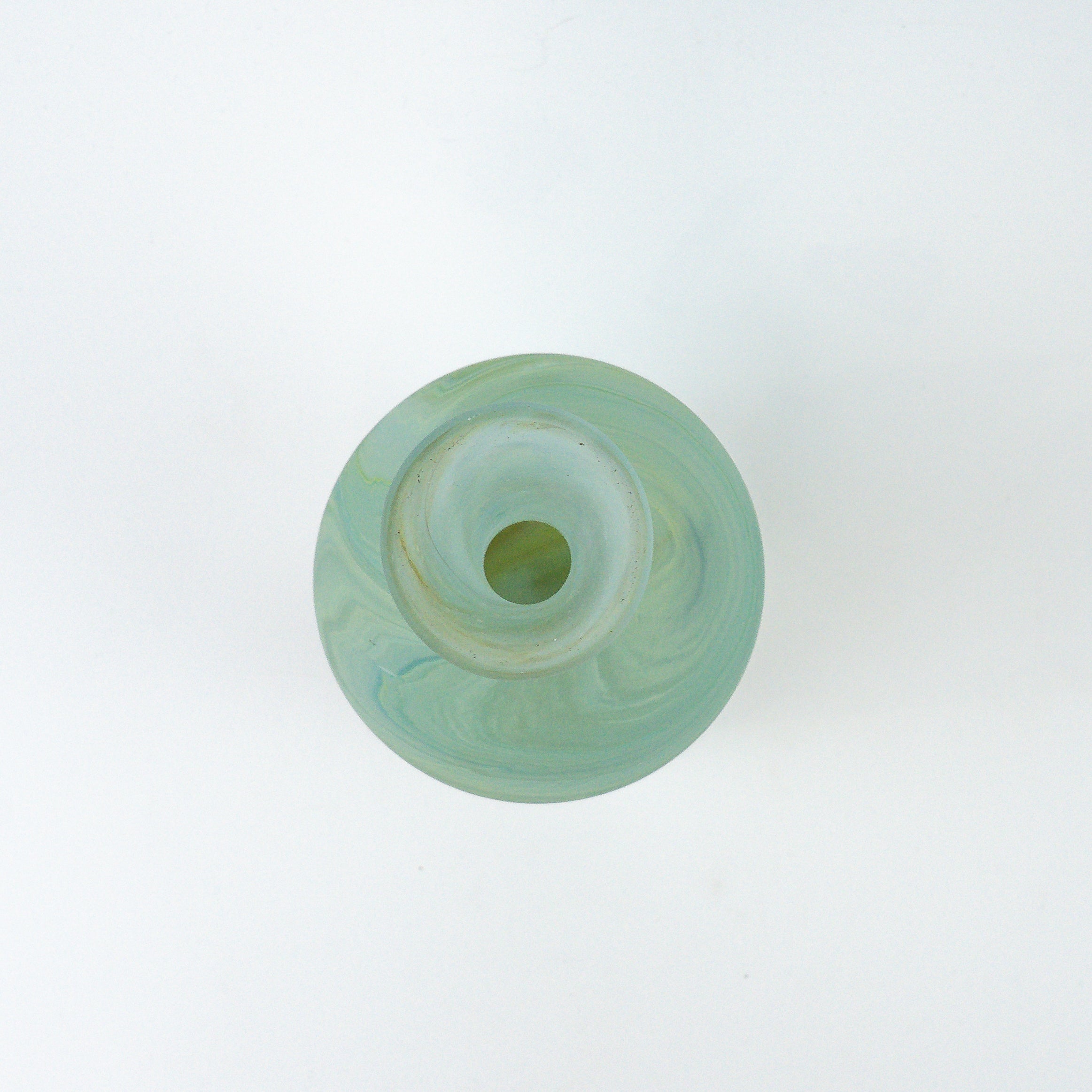 Hebron Karaffe / Vase Himmelblau – Recyceltes Glas & Handgeblasen