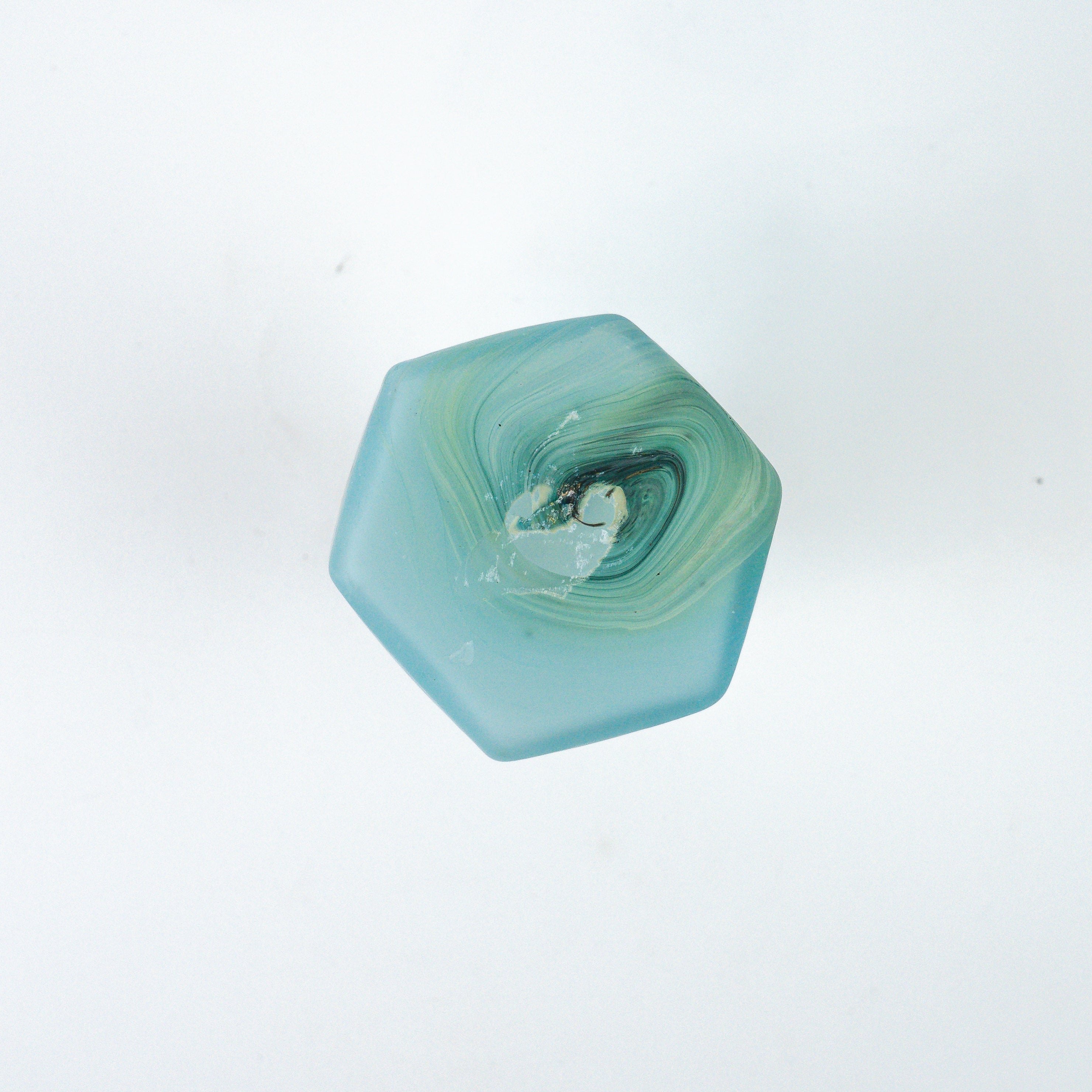 Hebron Mini- Karaffe / Vase Himmelblau – Recyceltes Glas & Handgeblasen