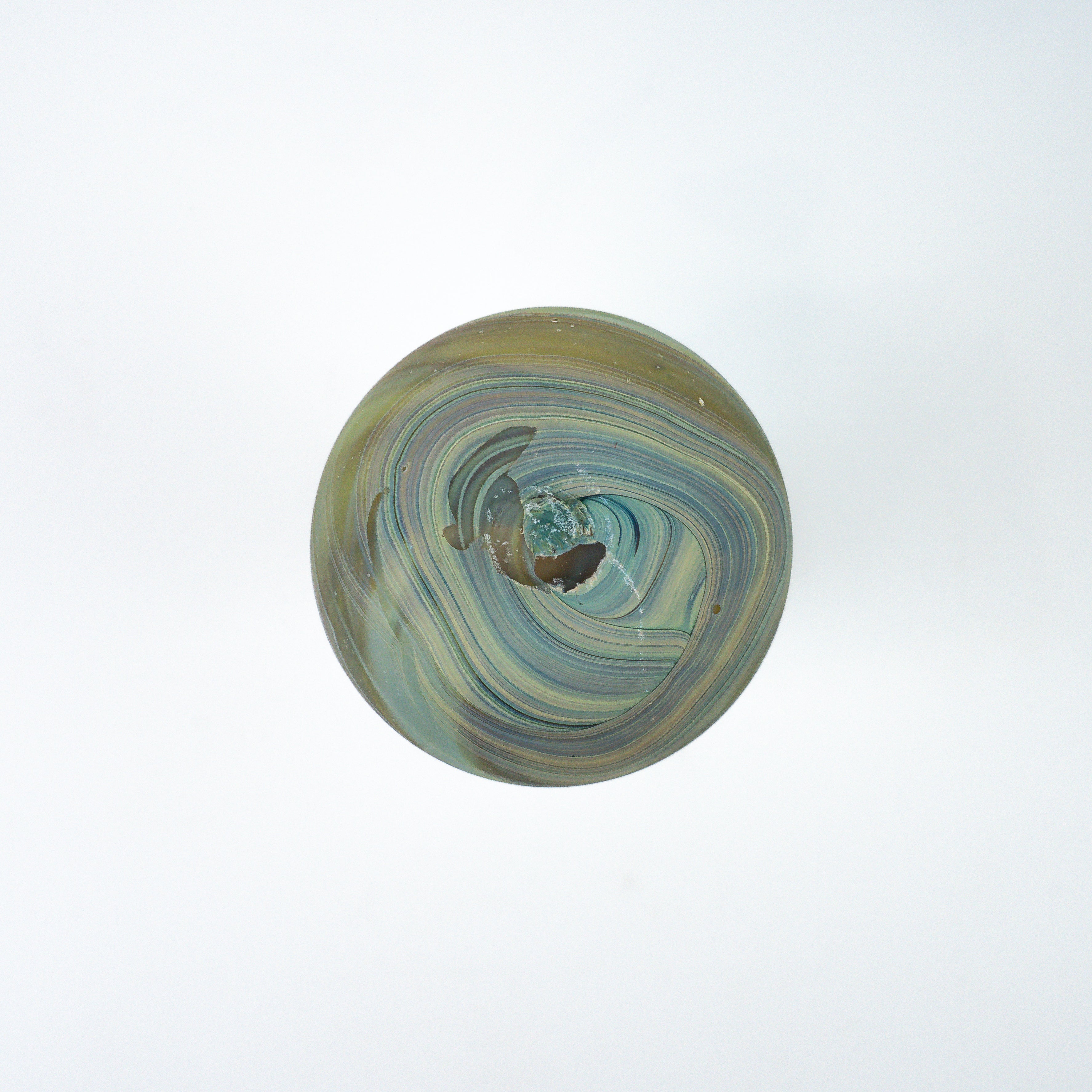 Hebron Mini- Karaffe / Vase Himmelblau – Recyceltes Glas & Handgeblasen