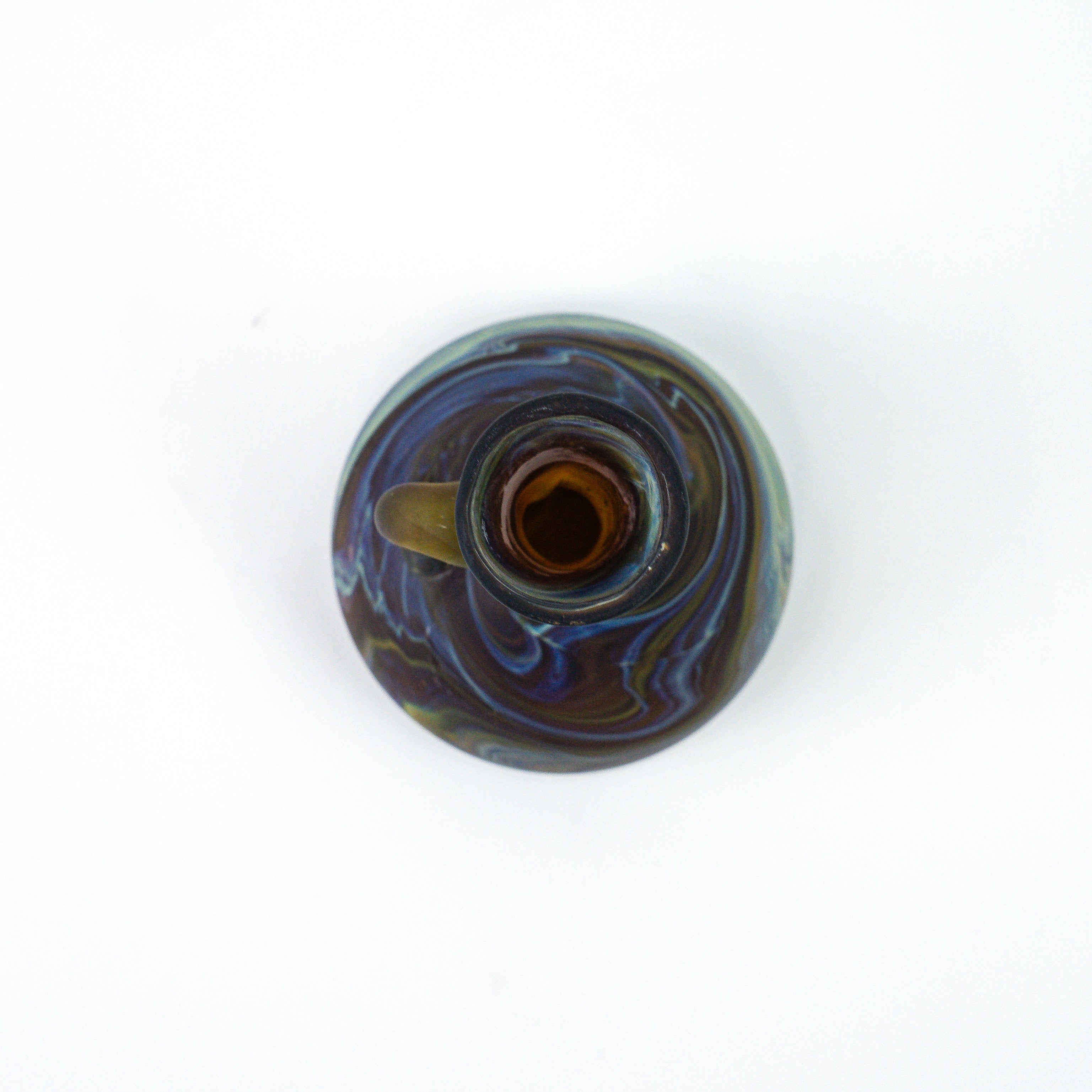 Hebron Mini- Karaffe / Vase Braun – Recyceltes Glas & Handgeblasen