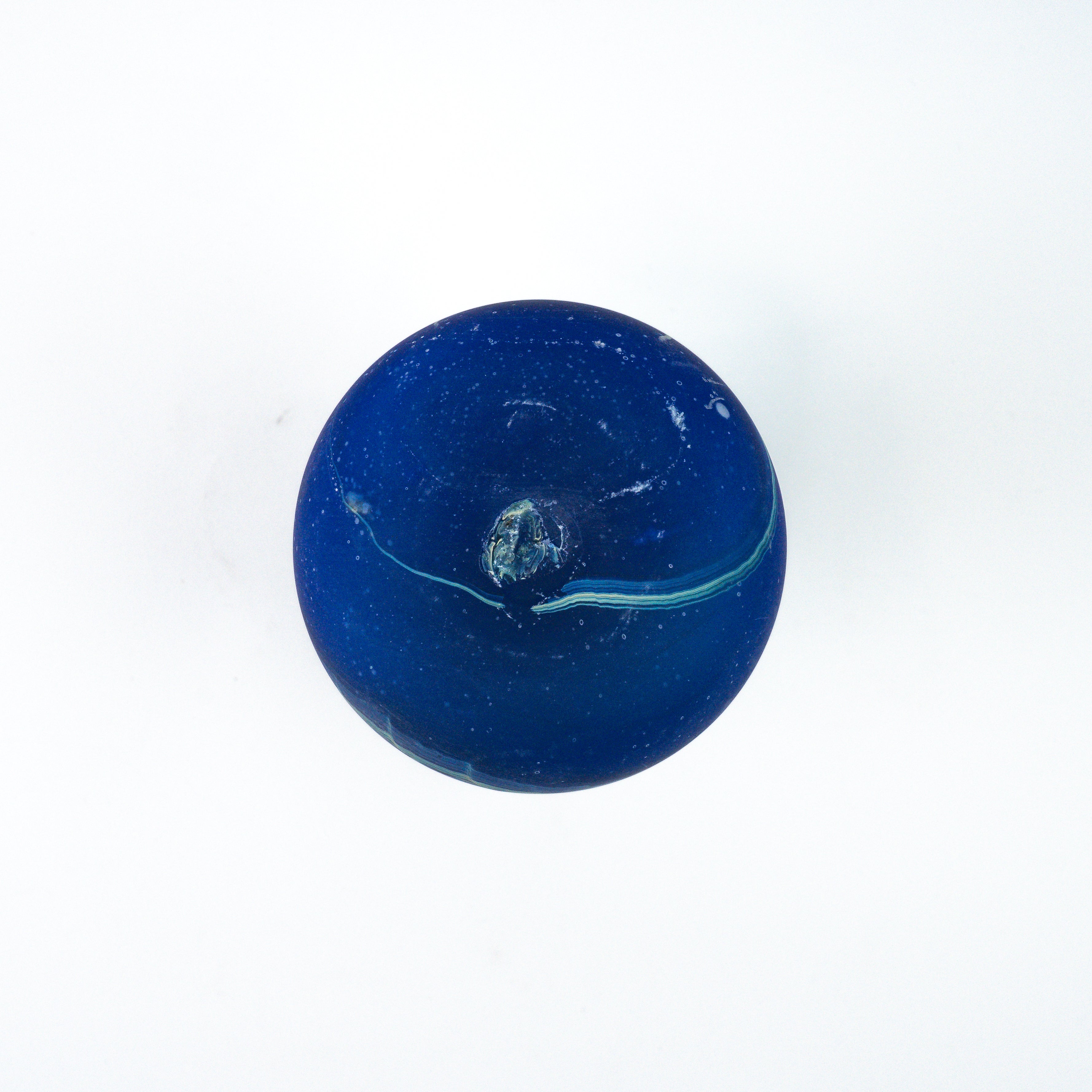 Hebron Mini- Karaffe / Vase Blau – Recyceltes Glas & Handgeblasen