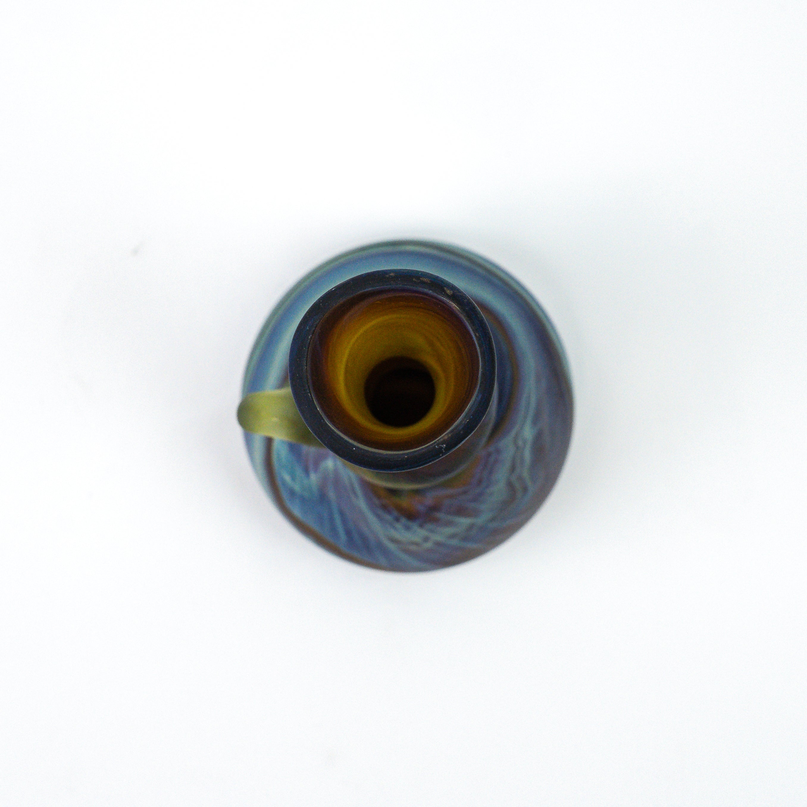 Hebron Mini- Karaffe / Vase Braun – Recyceltes Glas & Handgeblasen