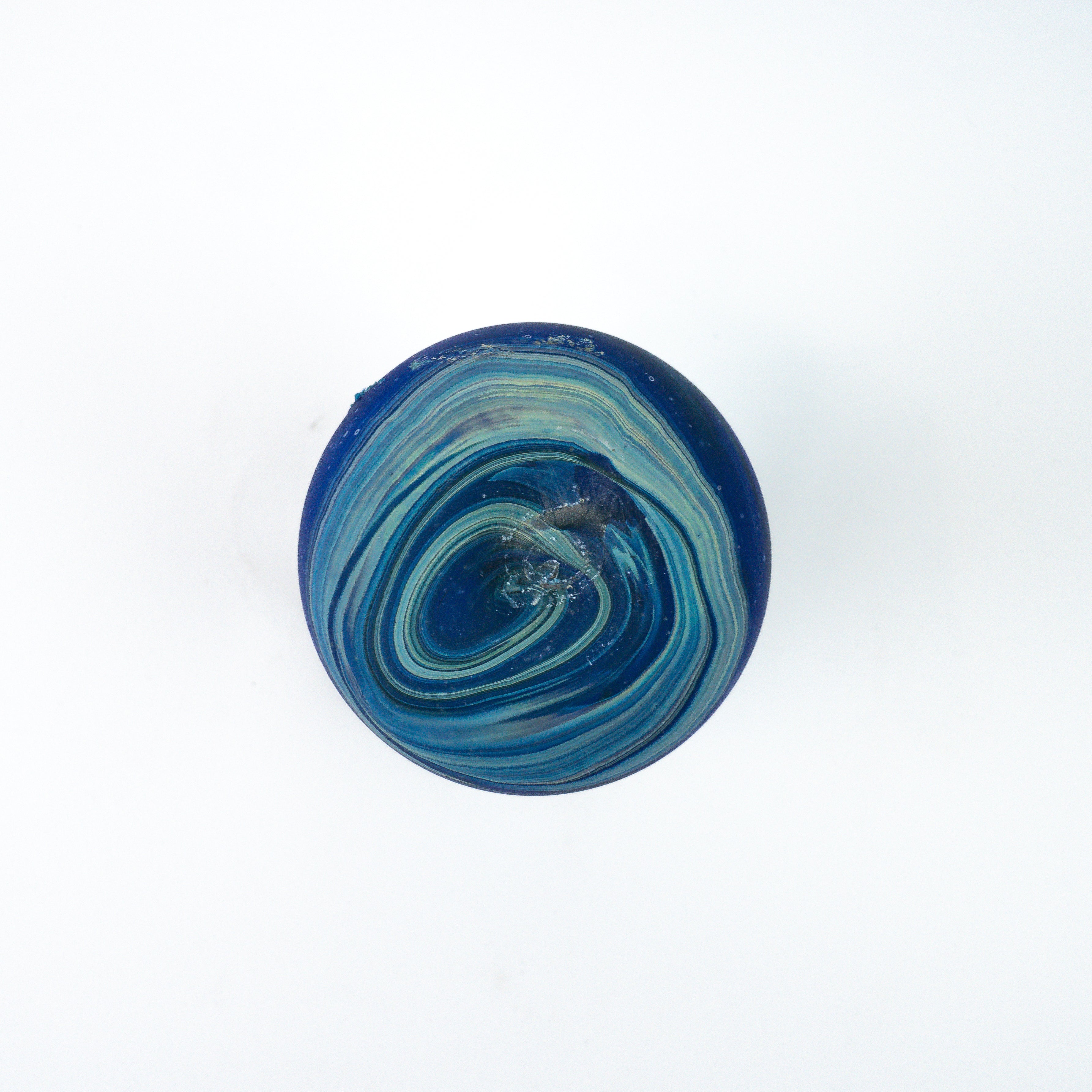 Hebron Mini- Karaffe / Vase Blau – Recyceltes Glas & Handgeblasen