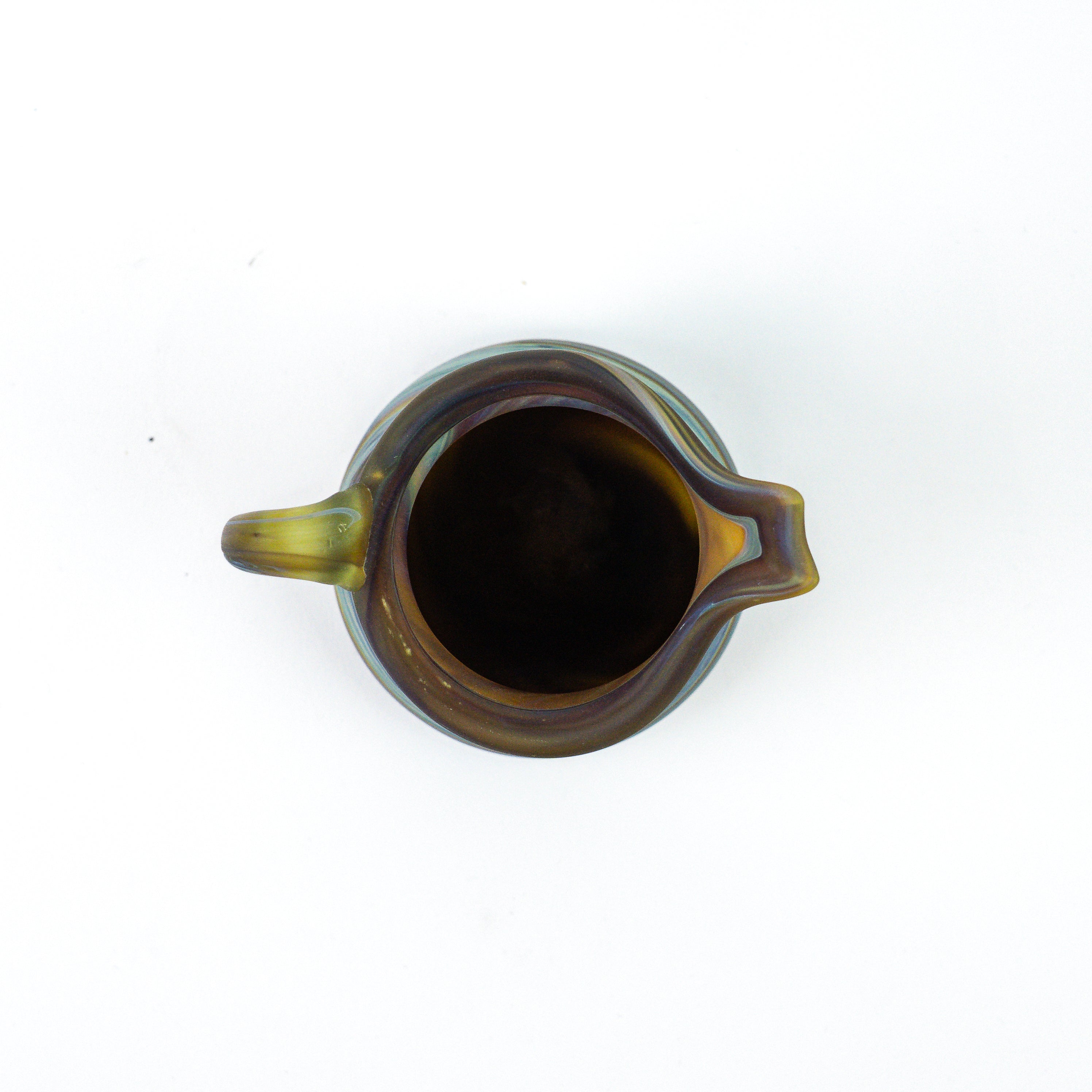 Hebron Mini- Karaffe / Vase Braun – Recyceltes Glas & Handgeblasen