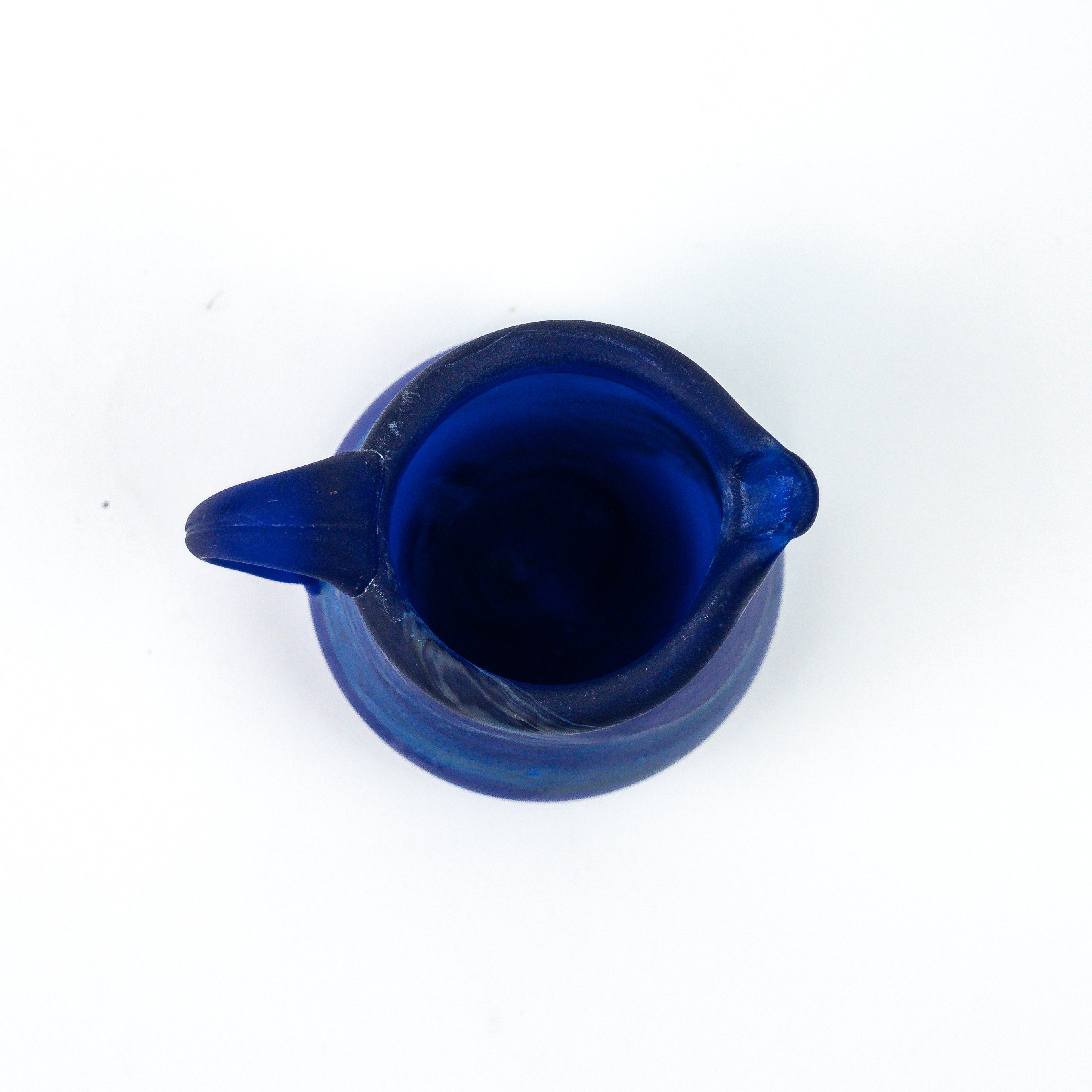 Hebron Mini- Karaffe / Vase Blau – Recyceltes Glas & Handgeblasen