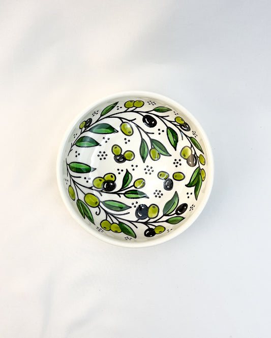 Keramik Kunsthandwerks-Teller aus Hebron 15 cm - Teller Olivenmuster